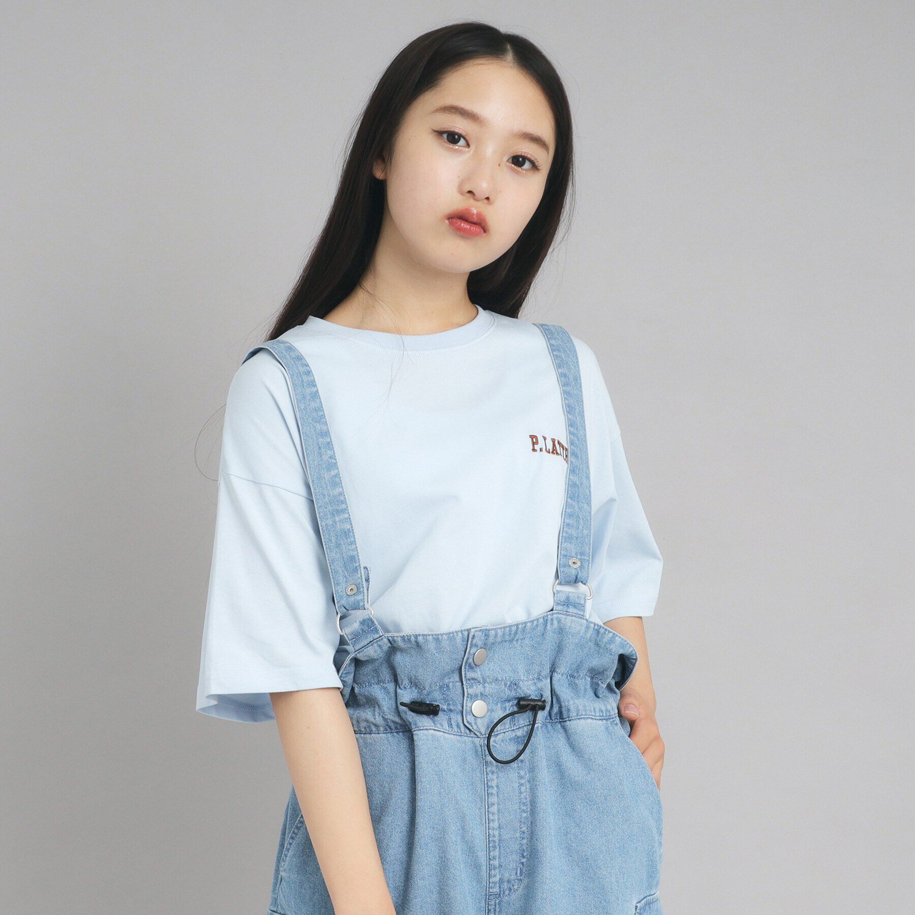 PINK-latte「【接触冷感/130cmあり】ピンクマテTシャツ」|Tシャツ・カットソー|