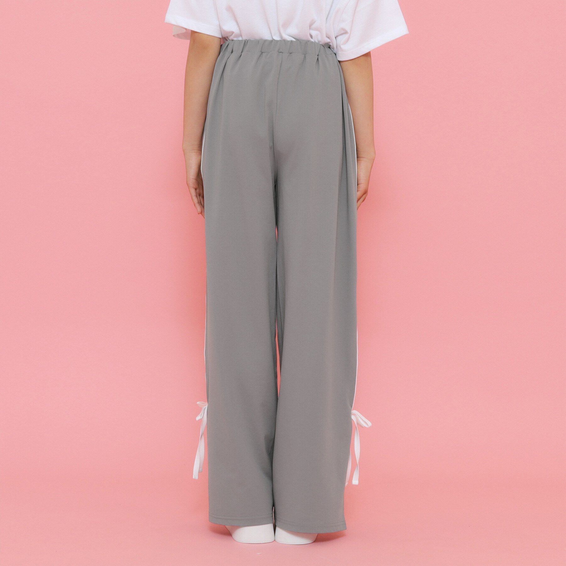 PINK-latte「【130cmあり】サイドラインリボントラックパンツ」|その他|