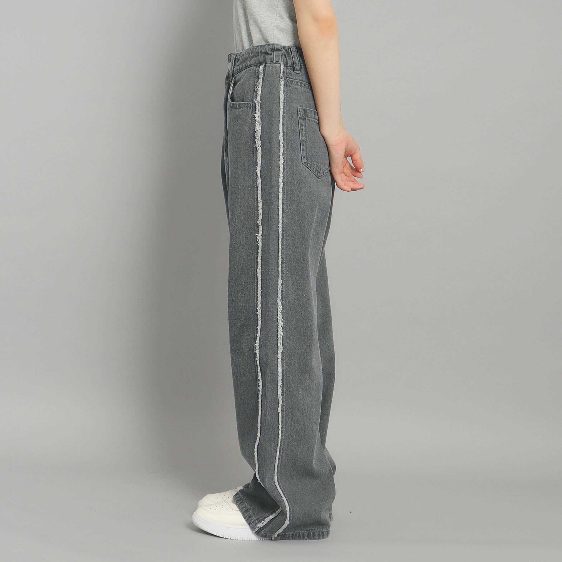 PINK-latte「サイドフリンジデニムパンツ」|その他|