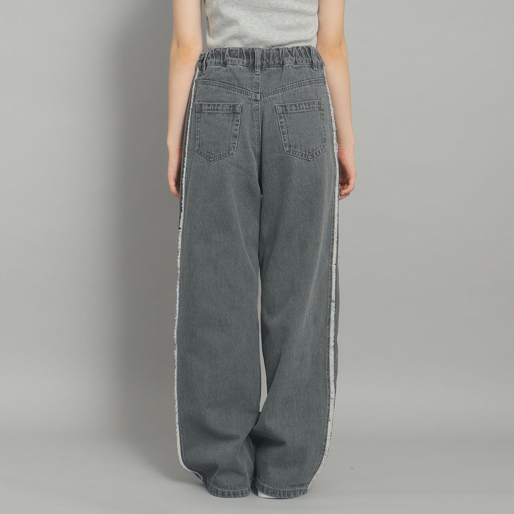 PINK-latte「サイドフリンジデニムパンツ」|その他|