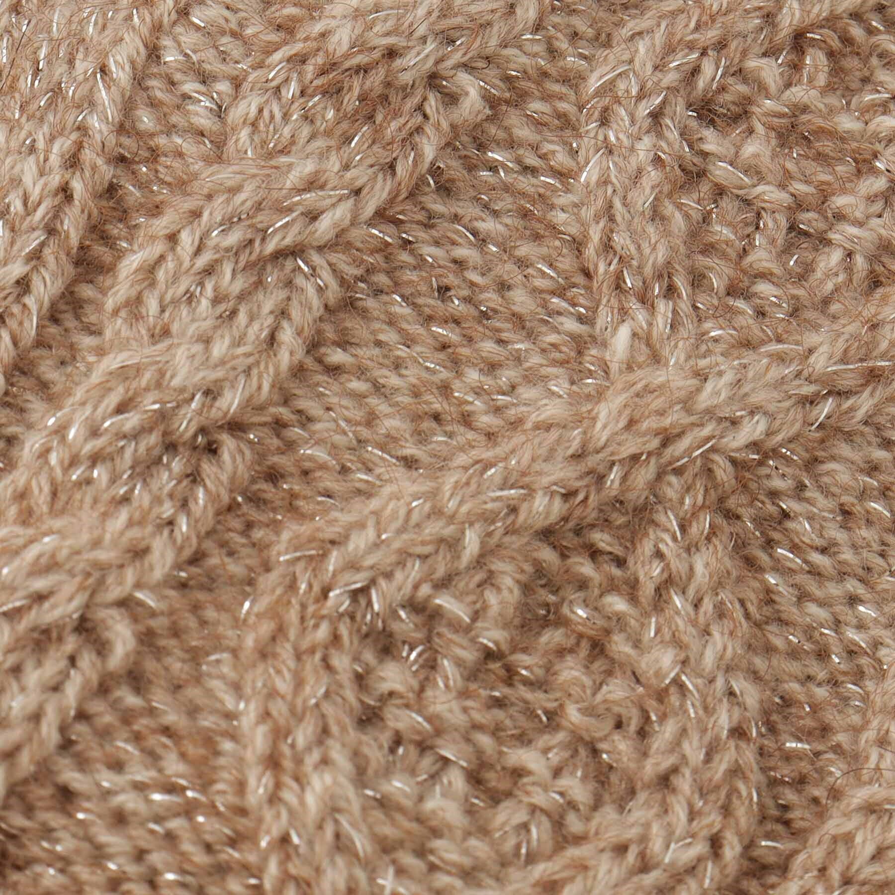 PINK-latte「ケーブル編み裏モール手袋」|手袋|