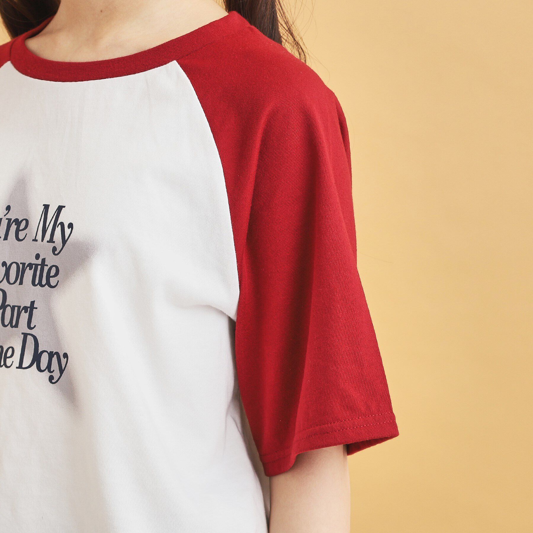 PINK-latte「スプレー星ラグランTシャツ」|Tシャツ・カットソー|