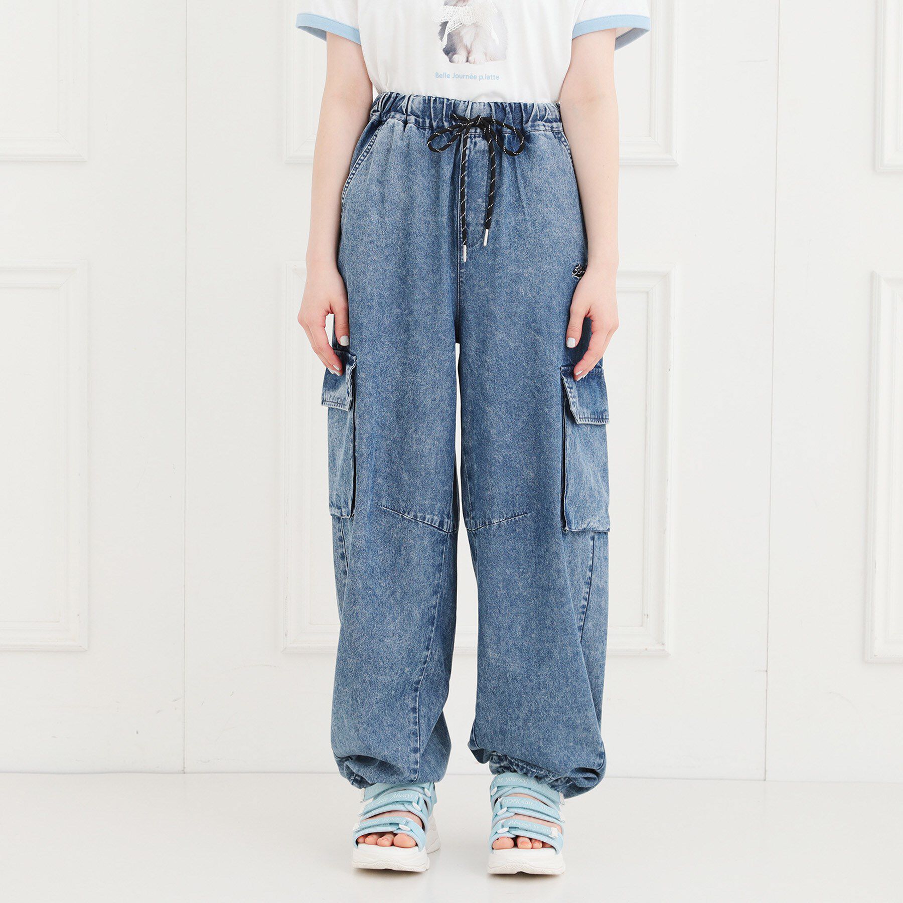 PINK-latte「デニムバレルカーゴパンツ」|その他|