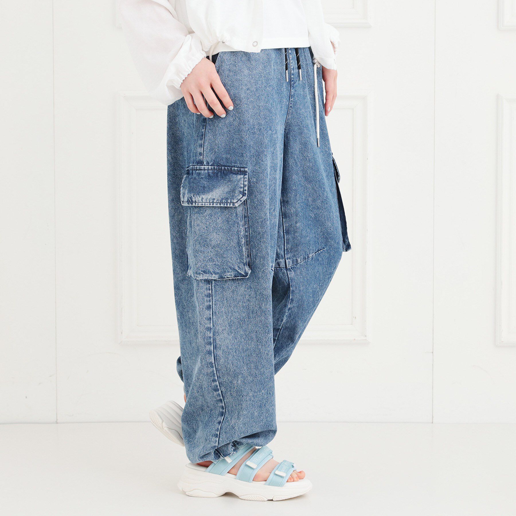 PINK-latte「デニムバレルカーゴパンツ」|その他|