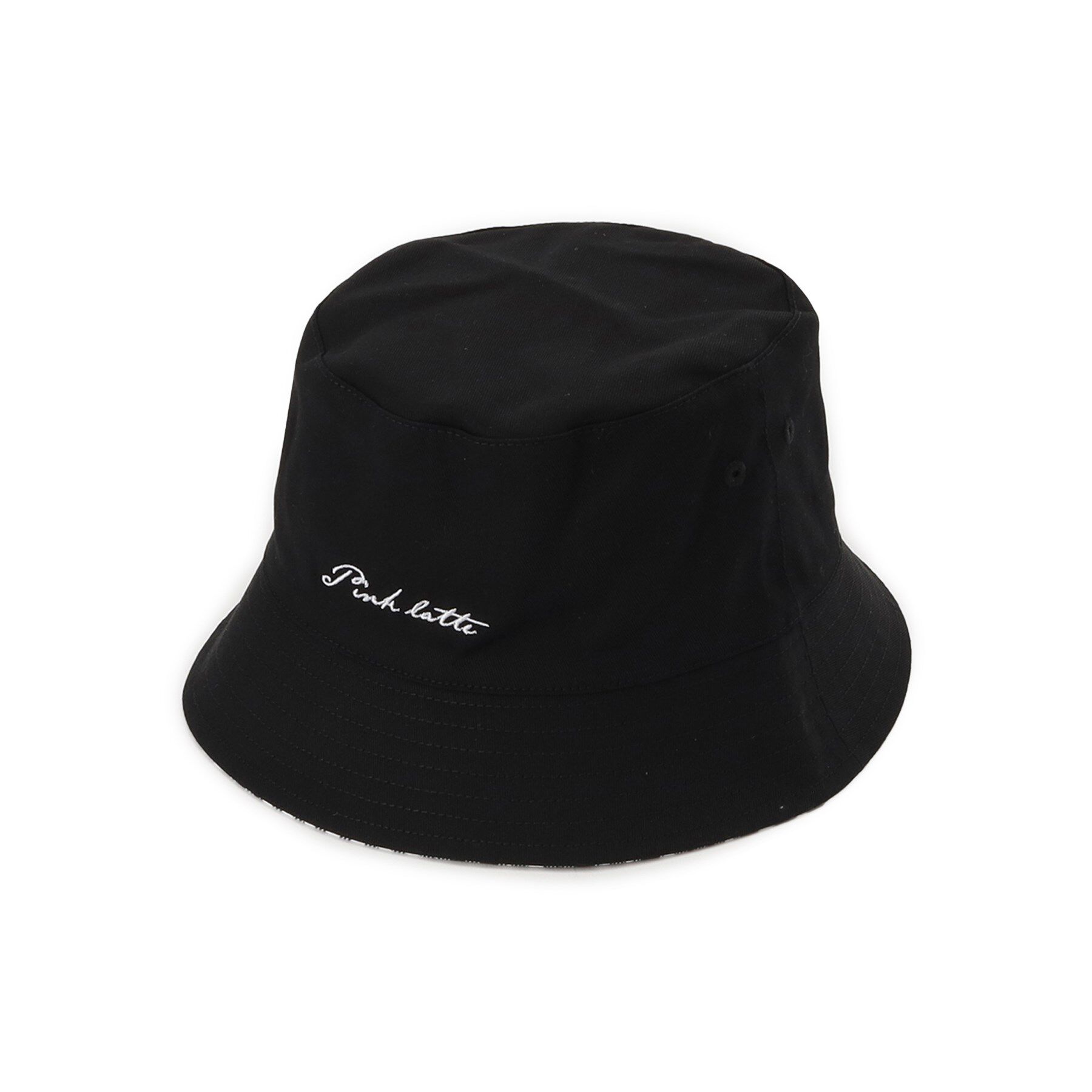 PINK-latte「リバーシブルバケットハット」|ハット|ブラック(119)