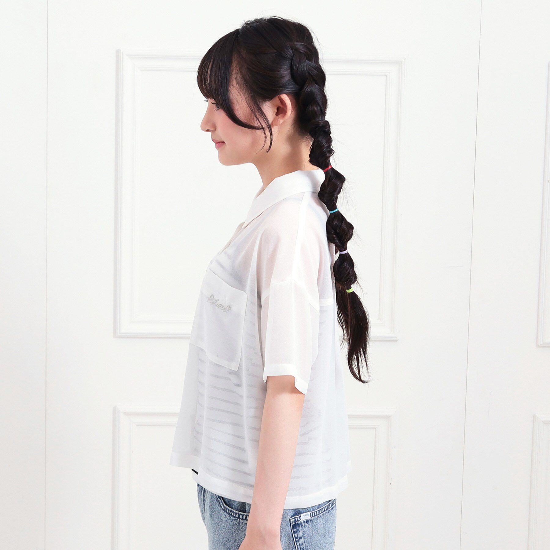 PINK-latte「【セットアイテム】半袖シアーシャツ＋冷感キャミセット」|その他|