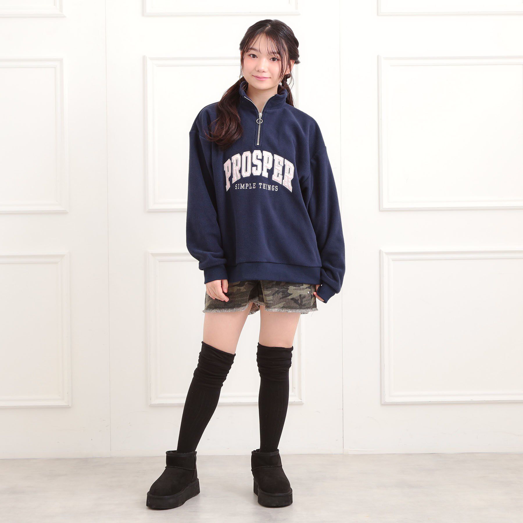 PINK-latte「ハーフジップフリーストレーナー」|その他|