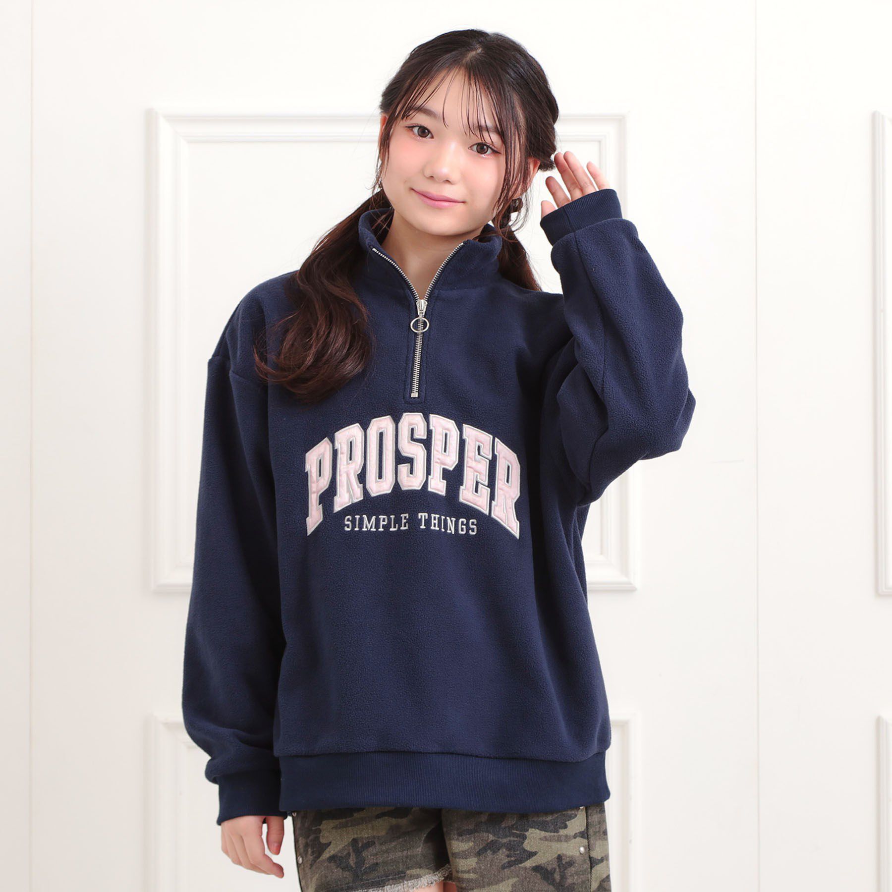 PINK-latte「ハーフジップフリーストレーナー」|その他|ネイビー(094)