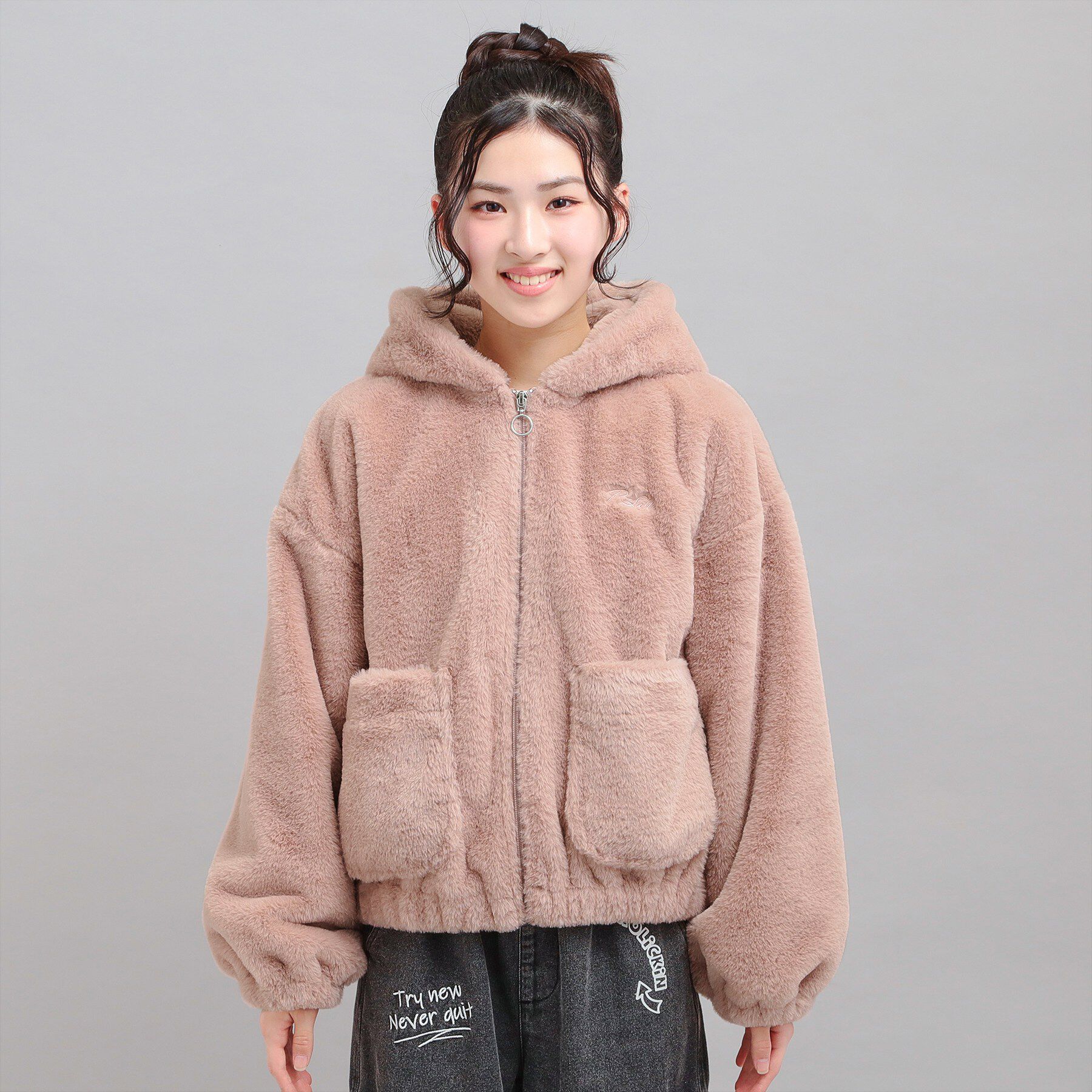 耳付きフェイクファーブルゾン（PINK-latte）｜ルミネのファッション