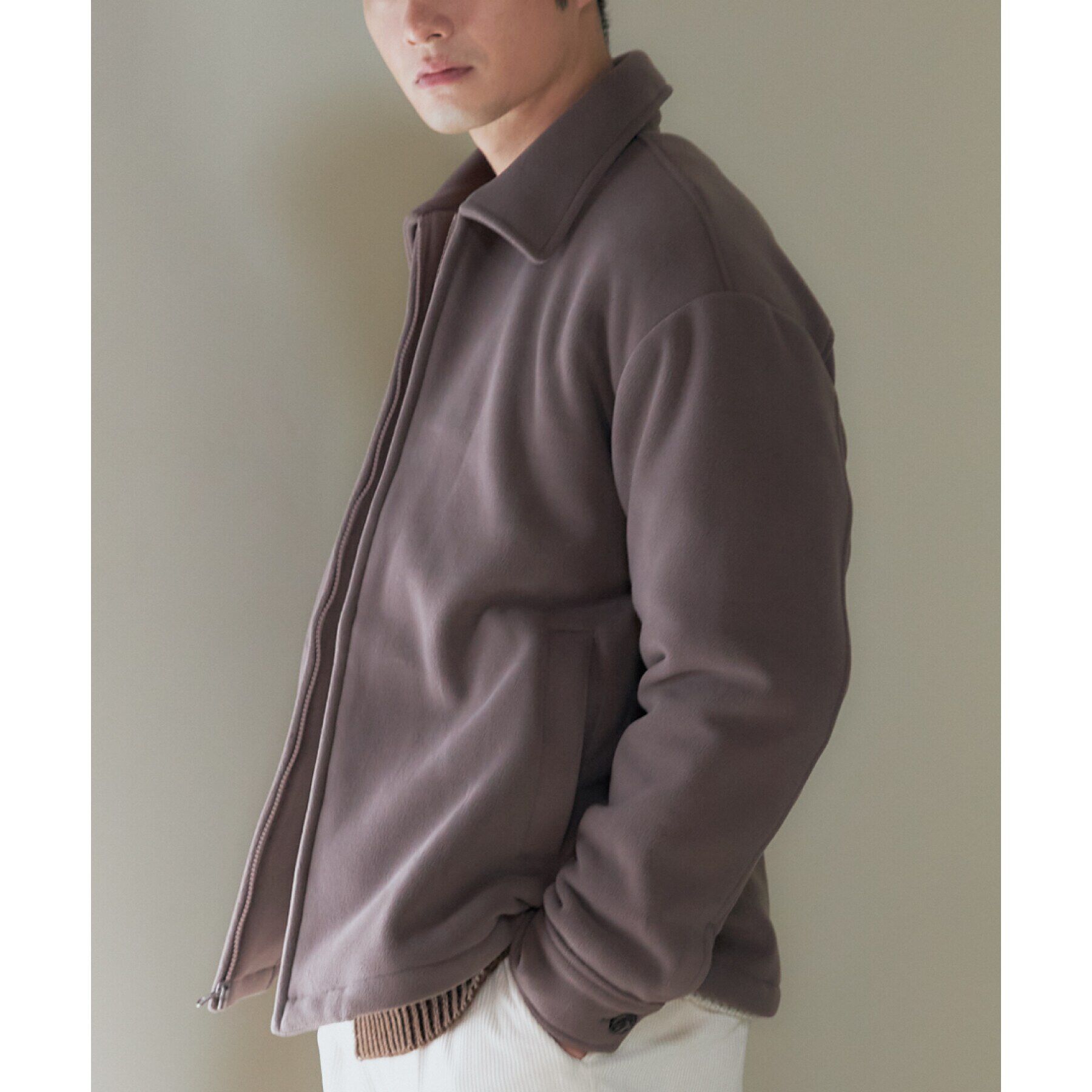 THE SHOP TK「マイクロフリースジャケット 光吸収発熱機能／洗える」|ブルゾン・スタジャン|