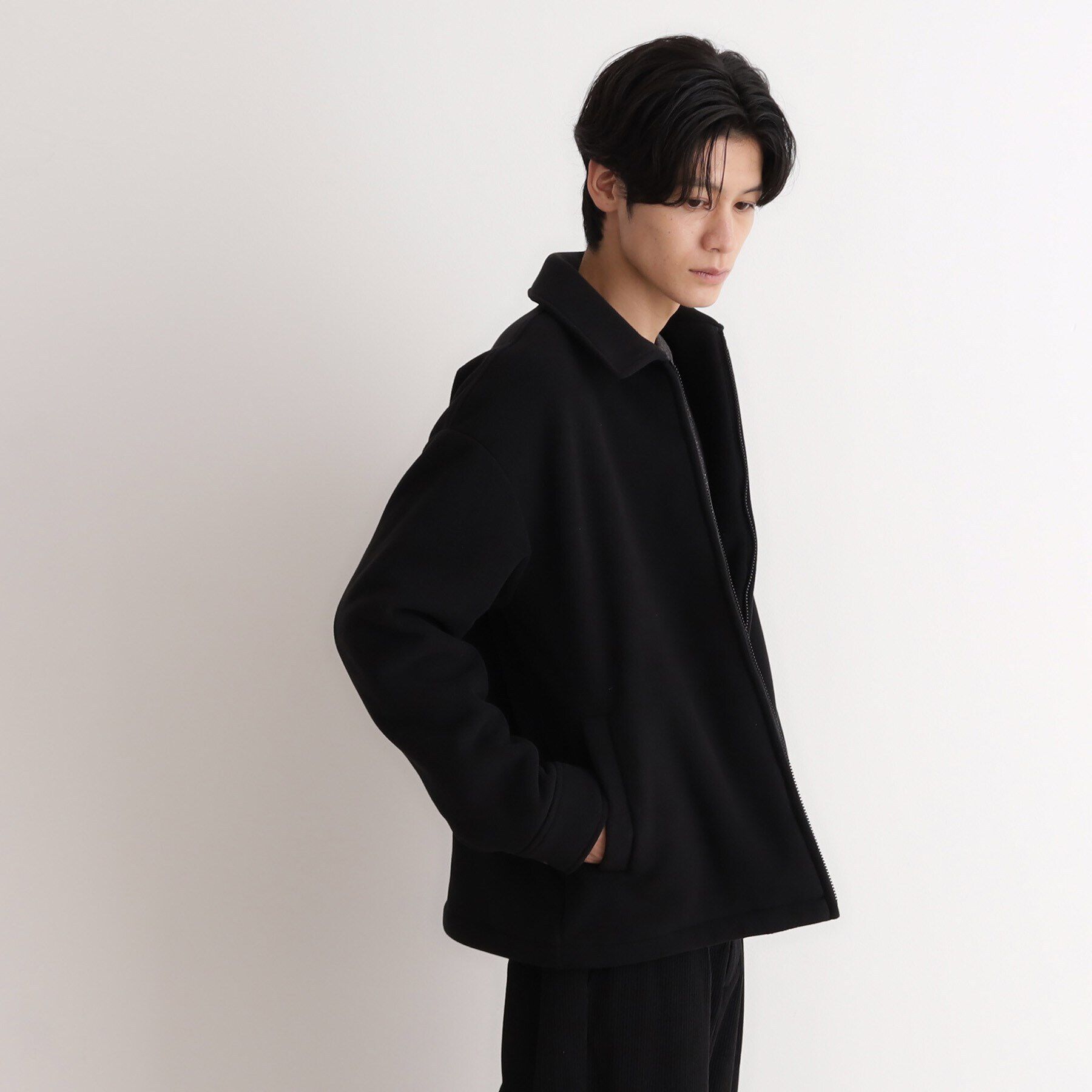 THE SHOP TK「マイクロフリースジャケット 光吸収発熱機能／洗える」|ブルゾン・スタジャン|