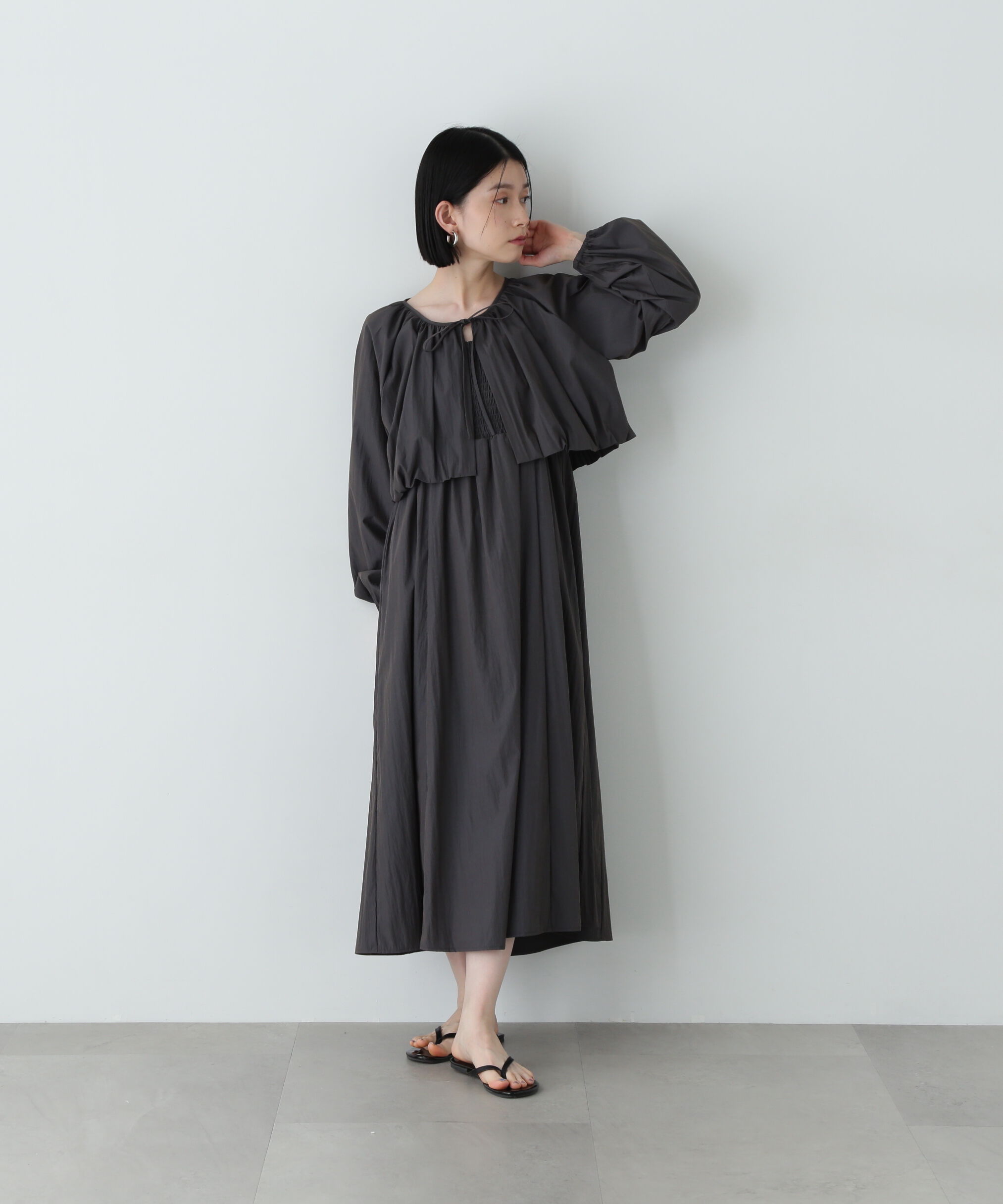  「バルーンブラウスキャミワンピースセット」|ワンピース|