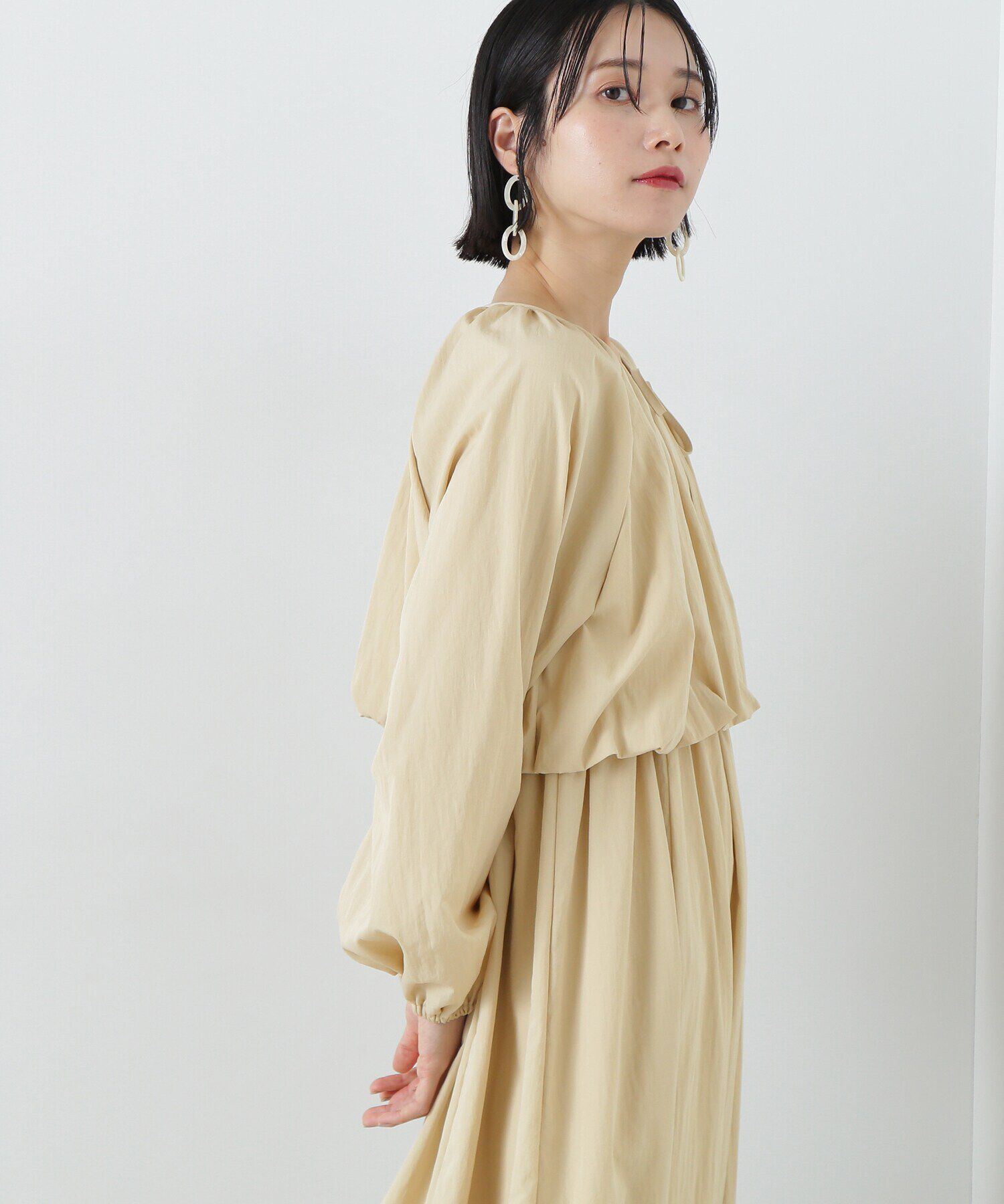  「バルーンブラウスキャミワンピースセット」|ワンピース|