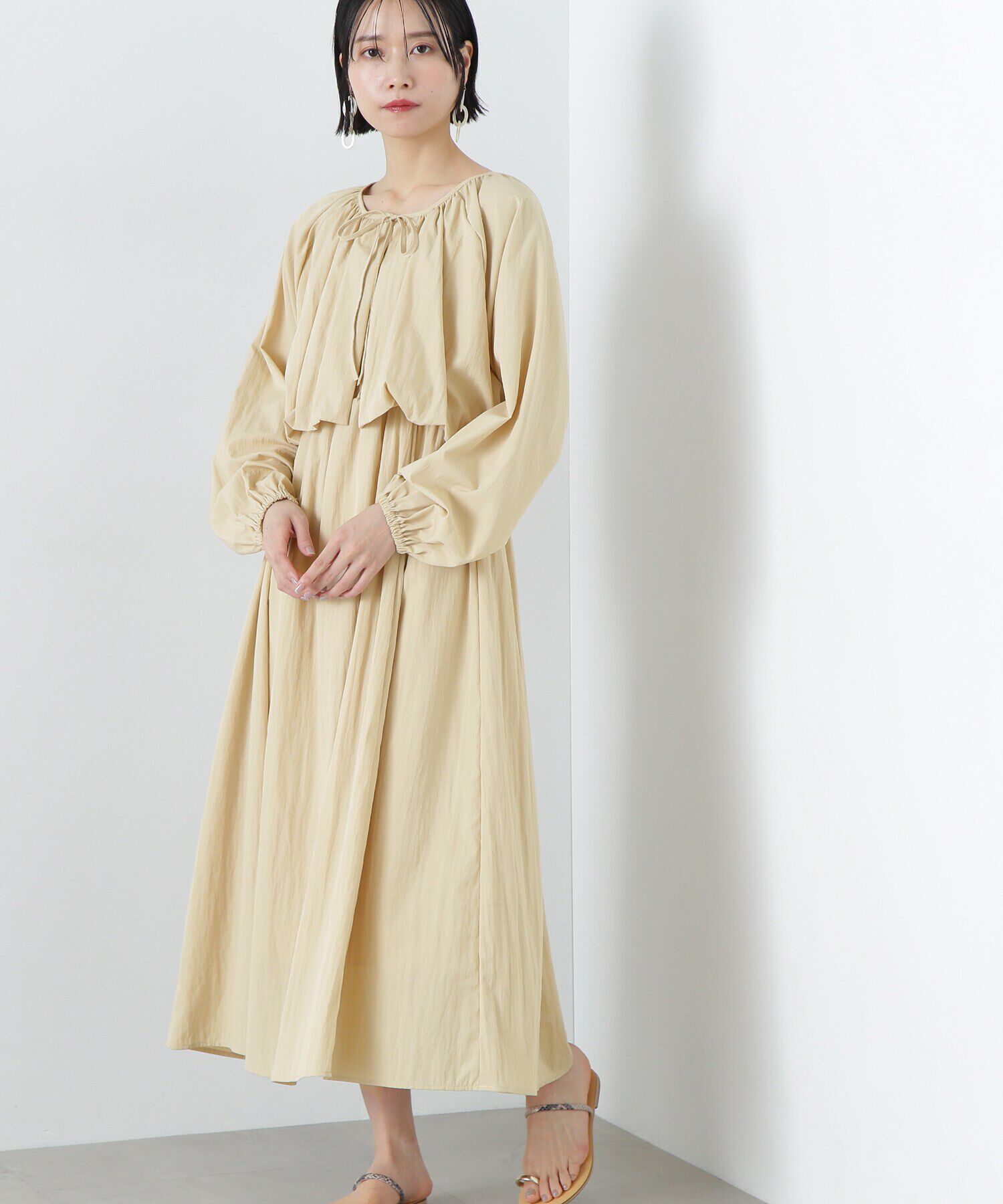  「バルーンブラウスキャミワンピースセット」|ワンピース|