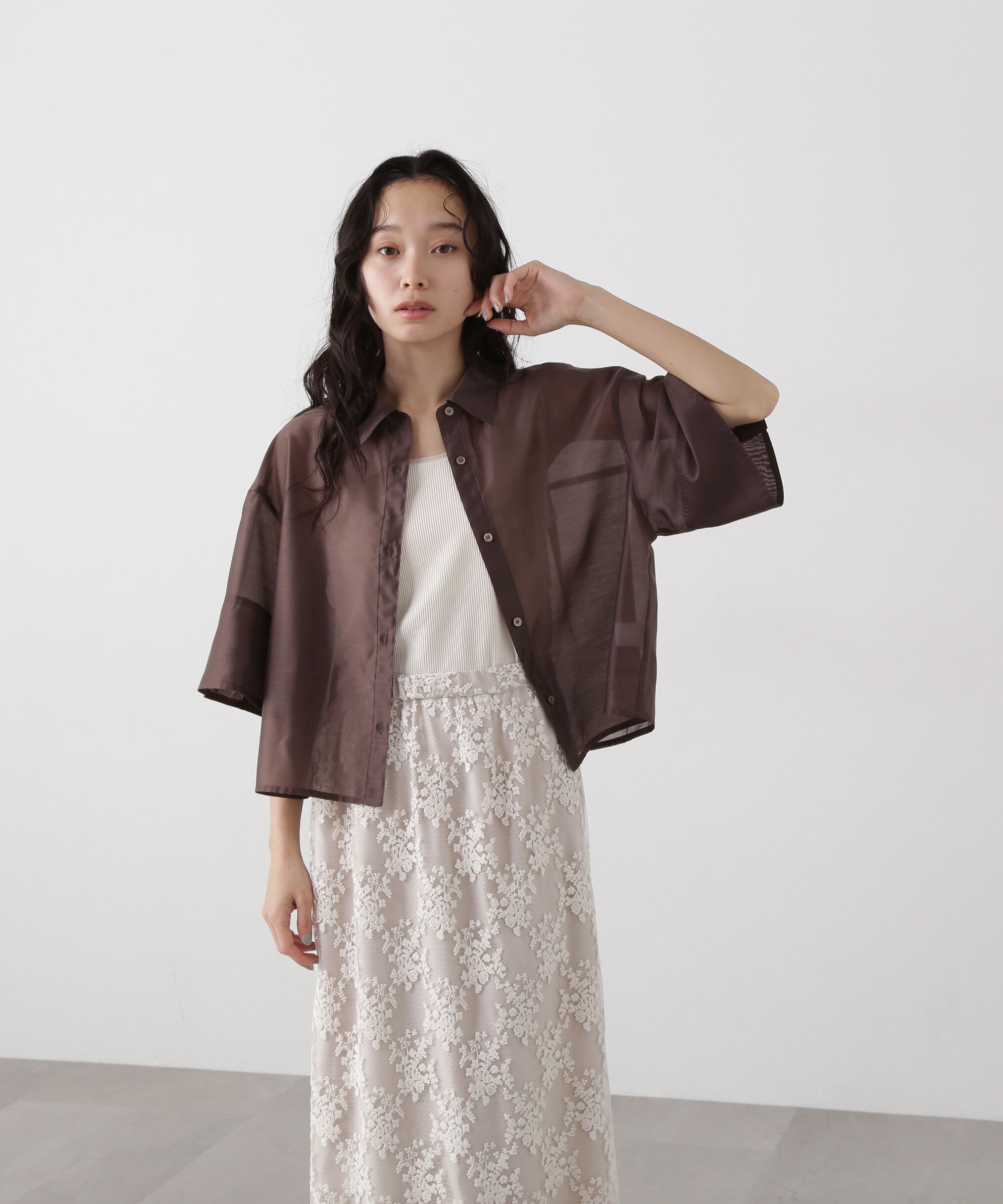  「シアークロップドシャツ」|シャツ・ブラウス|