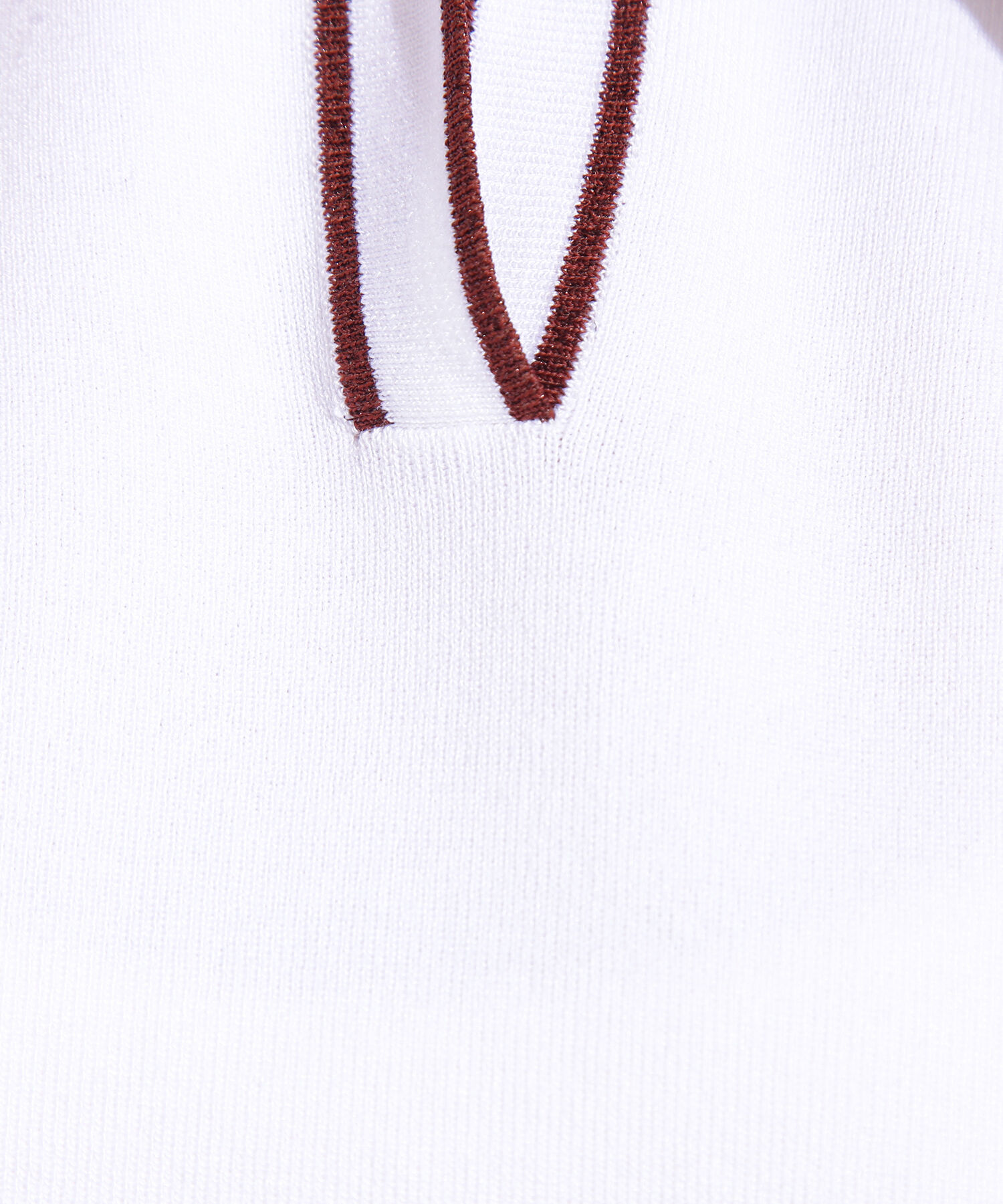  「ラメラインスキッパーポロニット」|ニット・セーター|