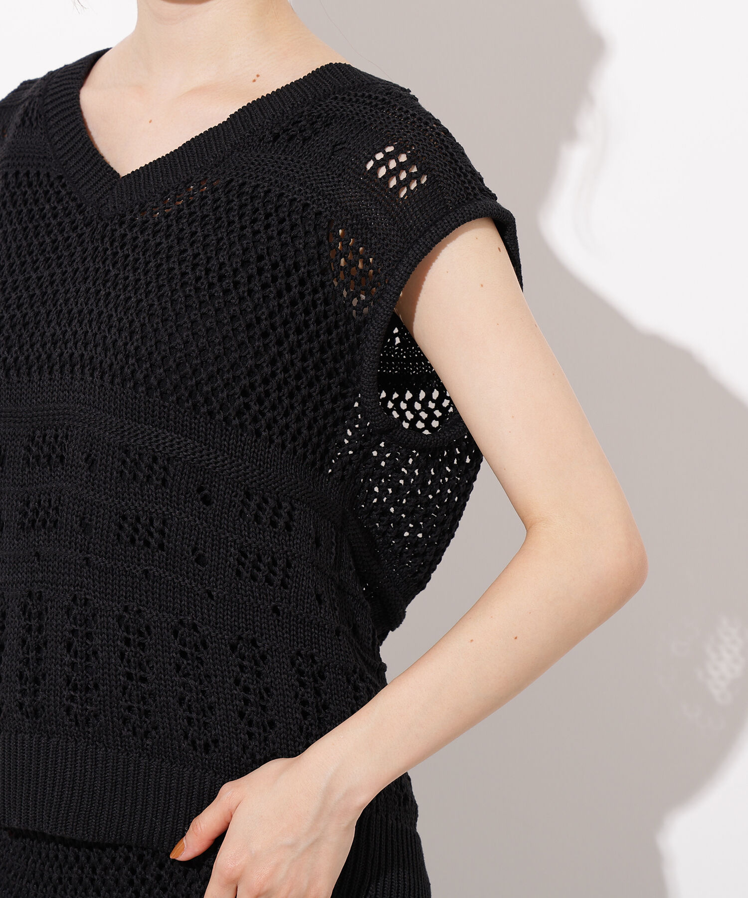  「パッチワークニットセットアップ」|スカート|