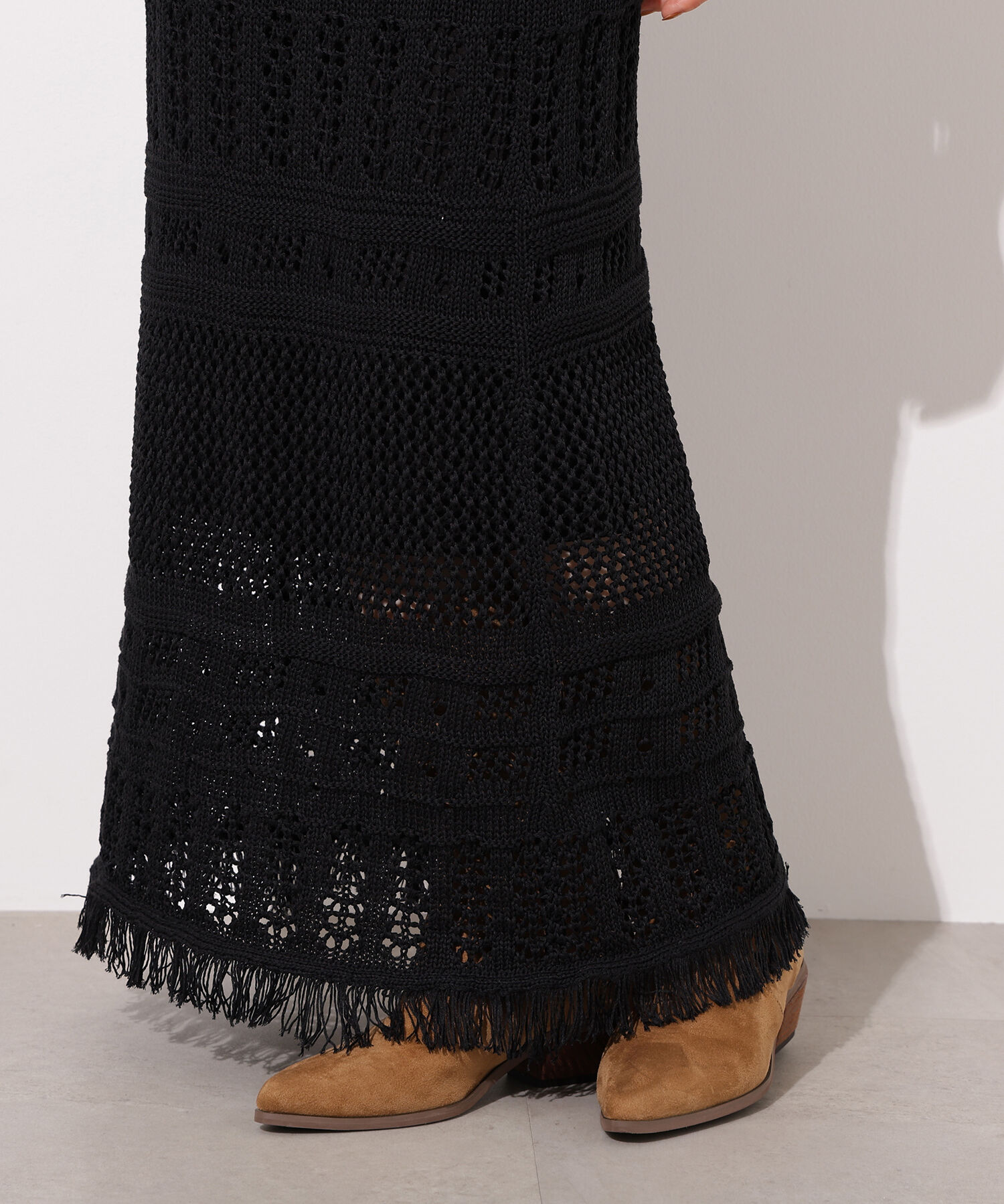  「パッチワークニットセットアップ」|スカート|