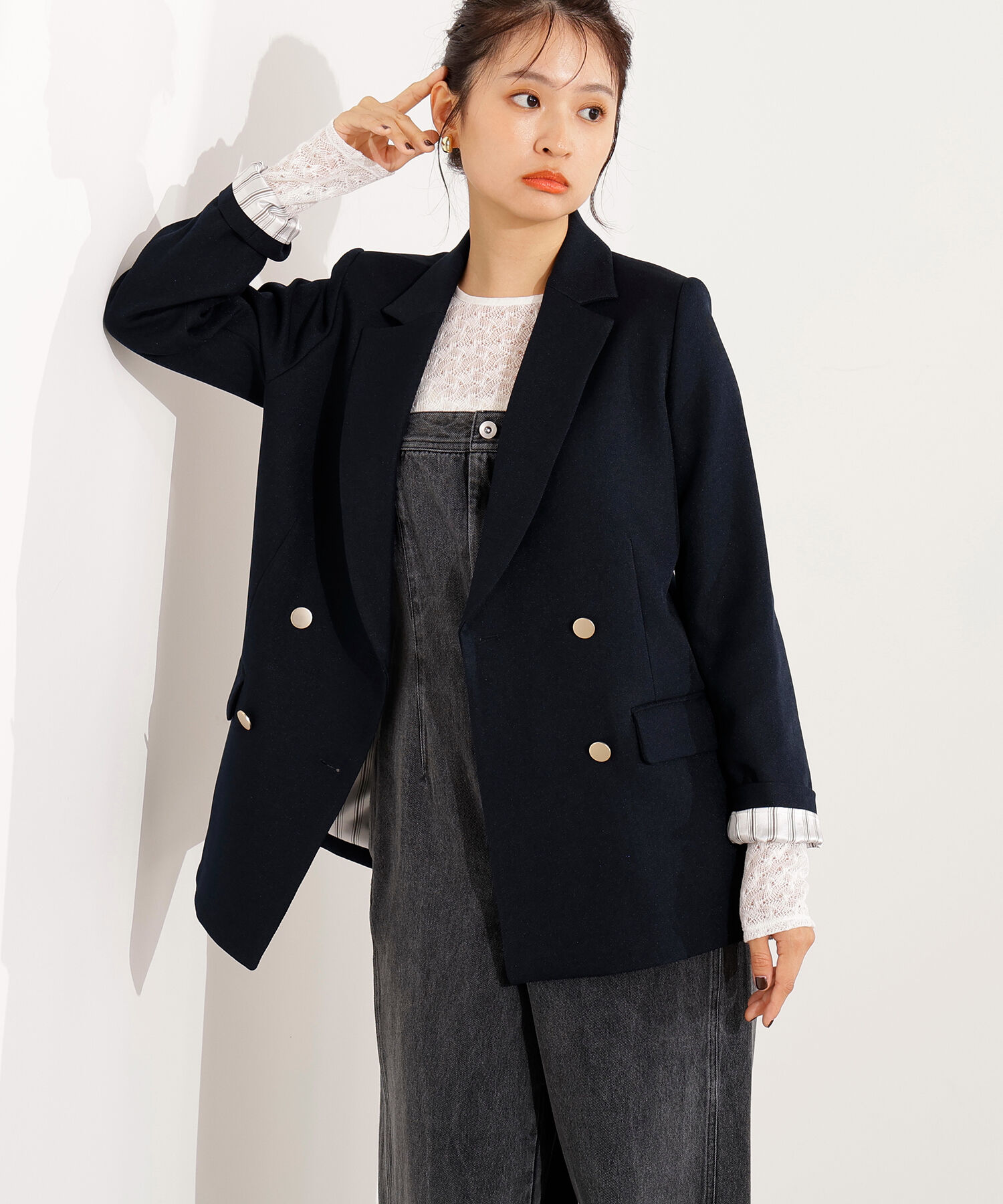  「クルーネックレースカットソー」|Tシャツ・カットソー|