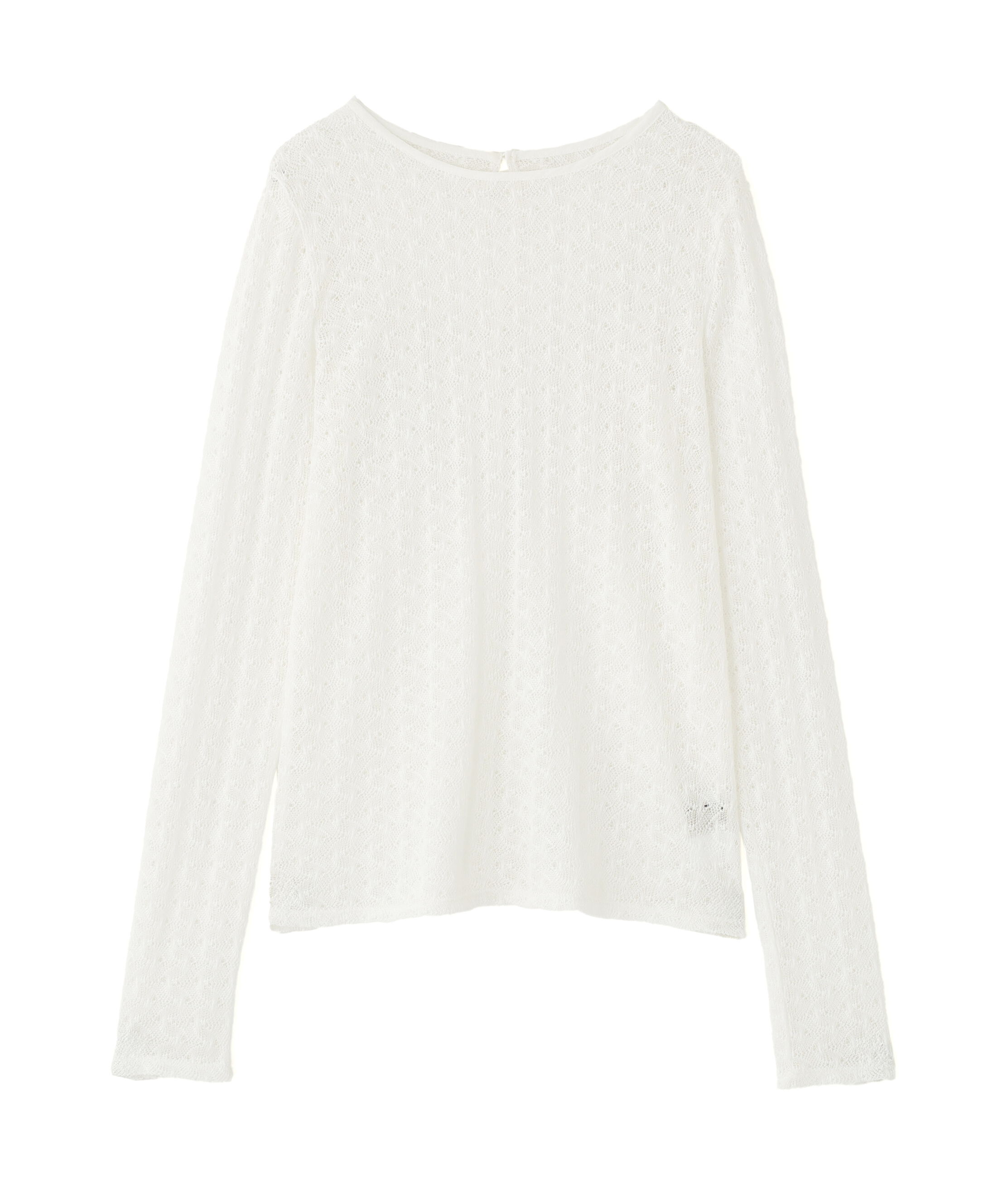  「クルーネックレースカットソー」|Tシャツ・カットソー|