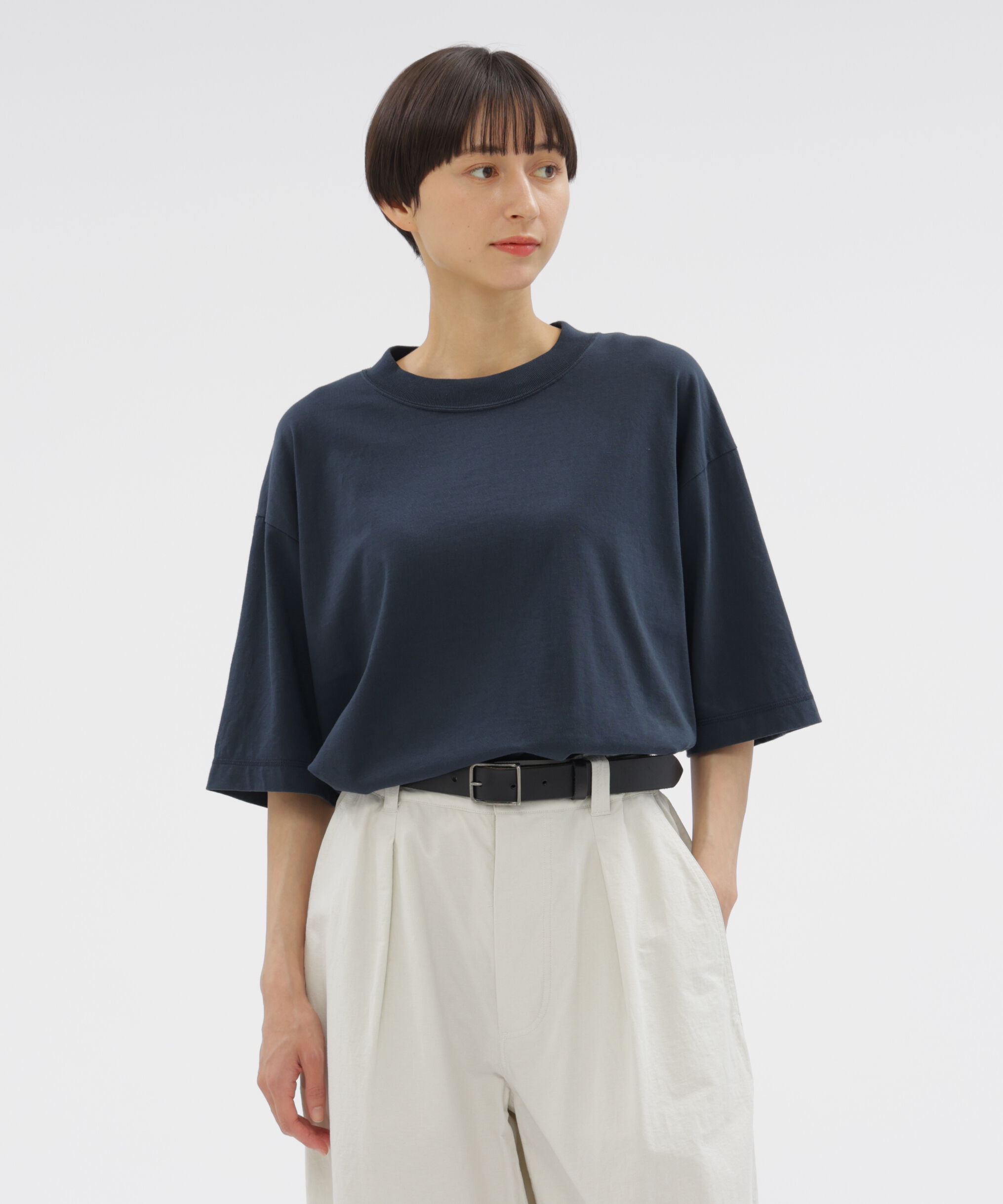 MHL.「SMOOTH COTTON JERSEY TOP」|Tシャツ・カットソー|DARK GREEN3