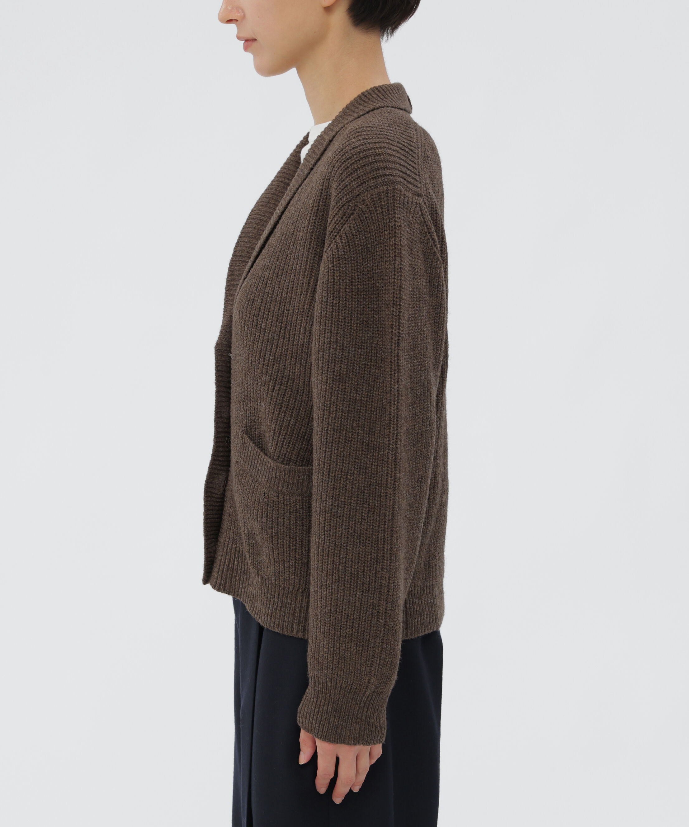 MHL.「FINE SHETLAND KNITWEAR」|カーディガン|