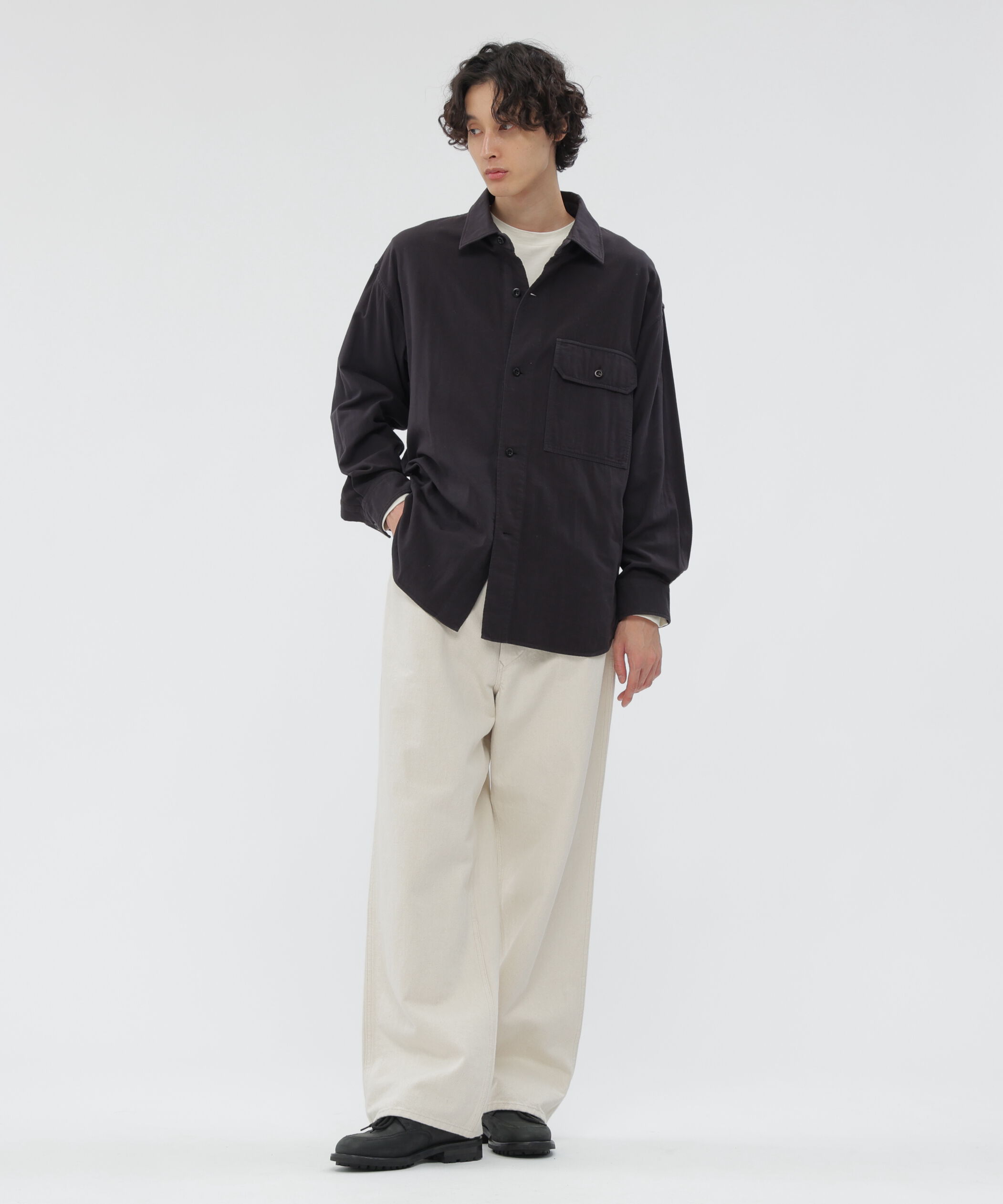 MHL.「GARMENT DYE PLATED ORGANIC COTTON SHIRT」|シャツ・ブラウス|
