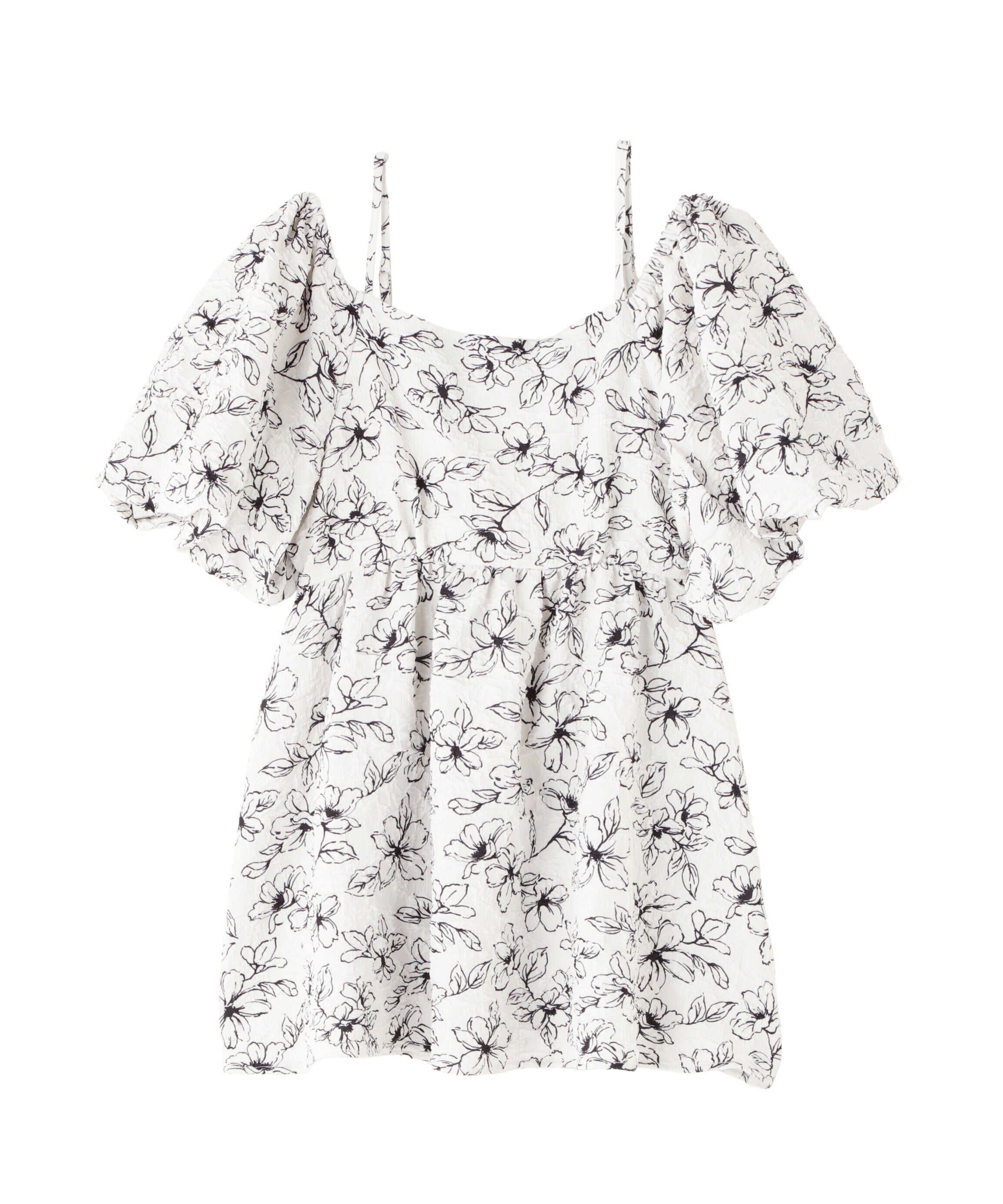  「ふくれジャガードオフショルブラウス」|シャツ・ブラウス|