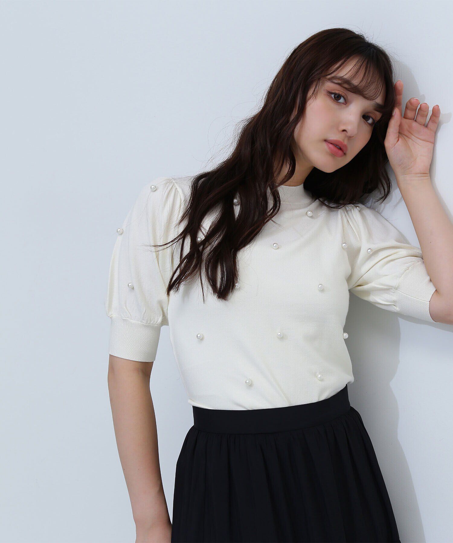  「パールドットニット」|ニット・セーター|オフ1