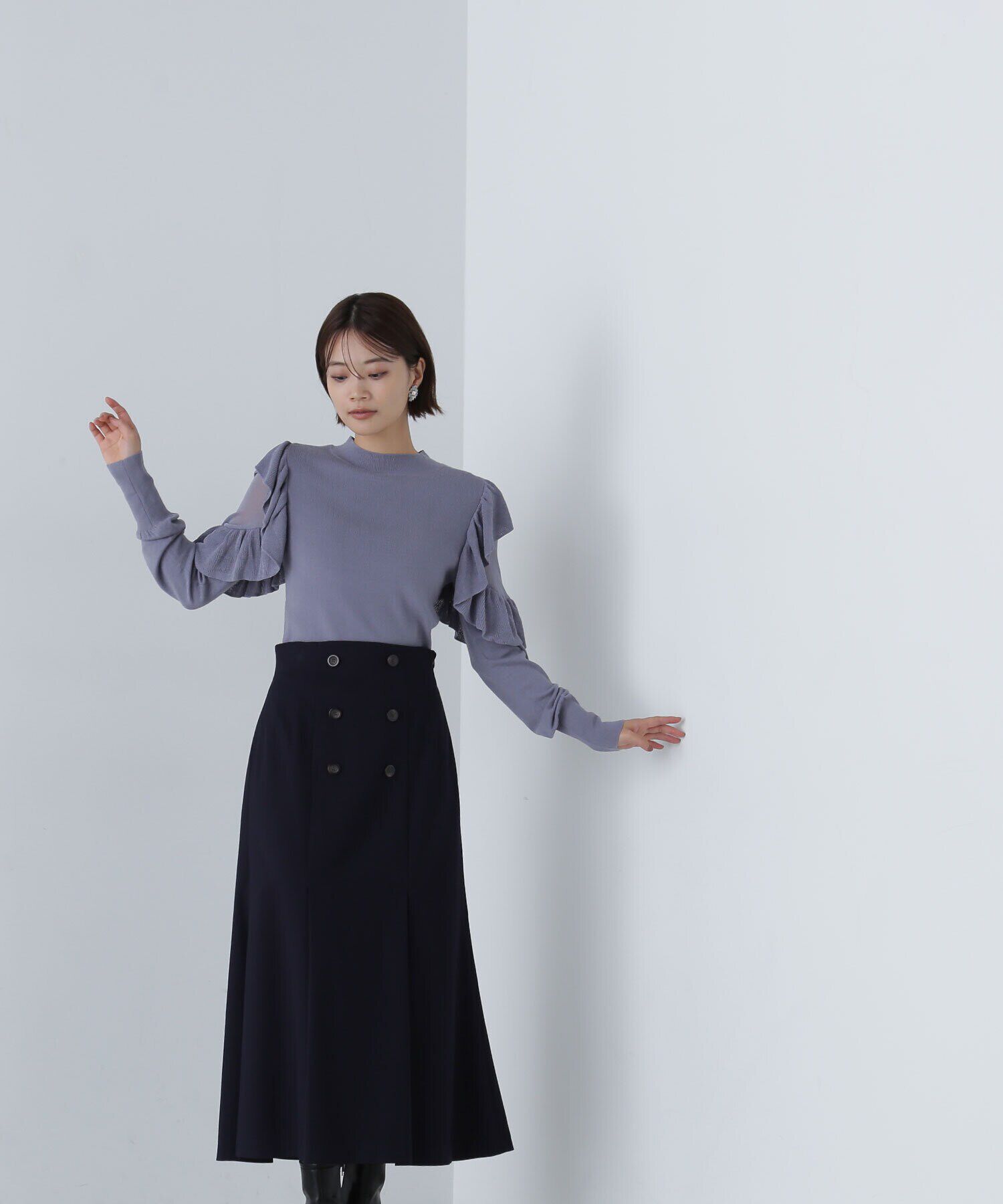  「アゼフリルショルダーニット　24AW」|ニット・セーター|