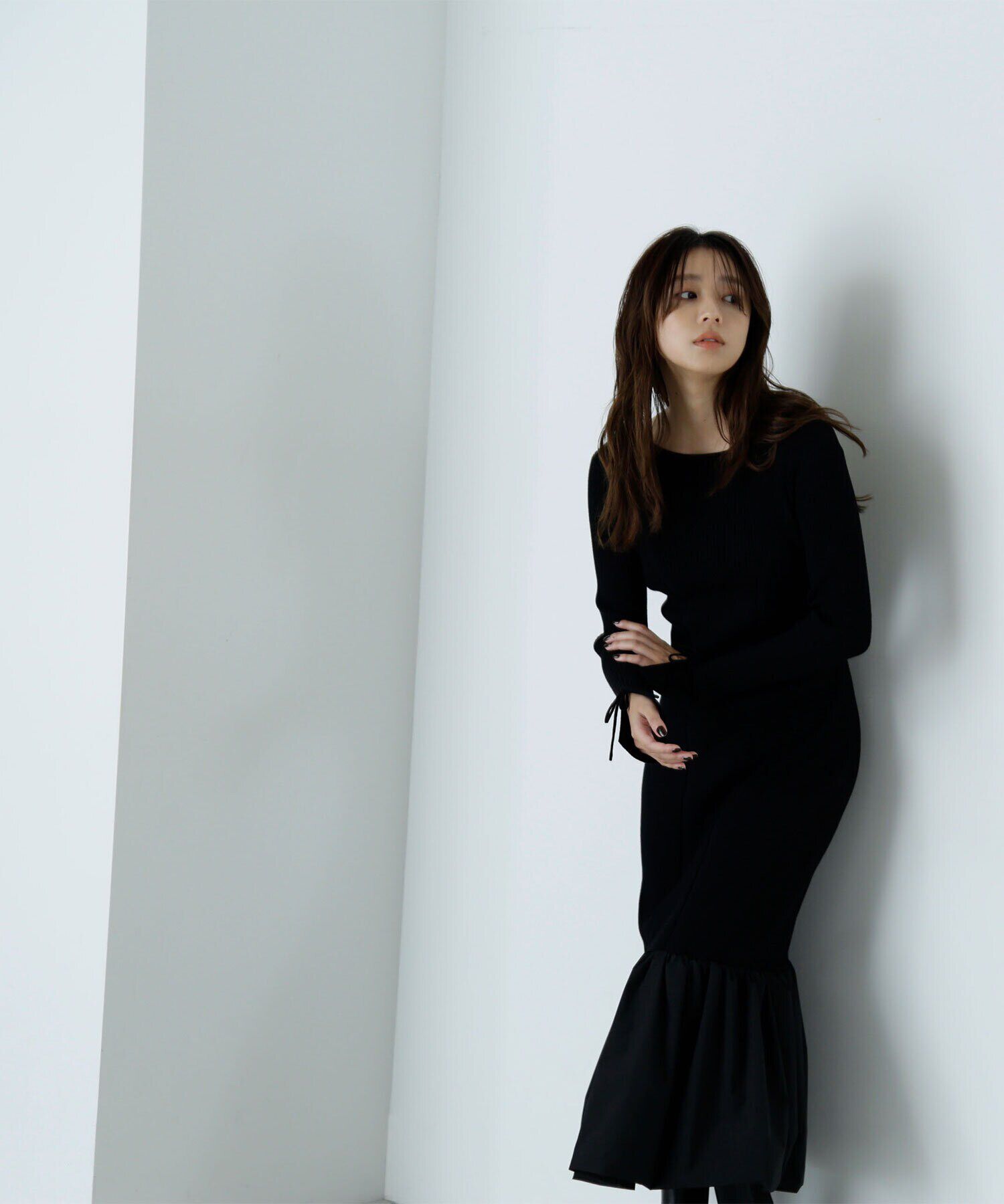  「バルーンヘムニットワンピース」|ワンピース|