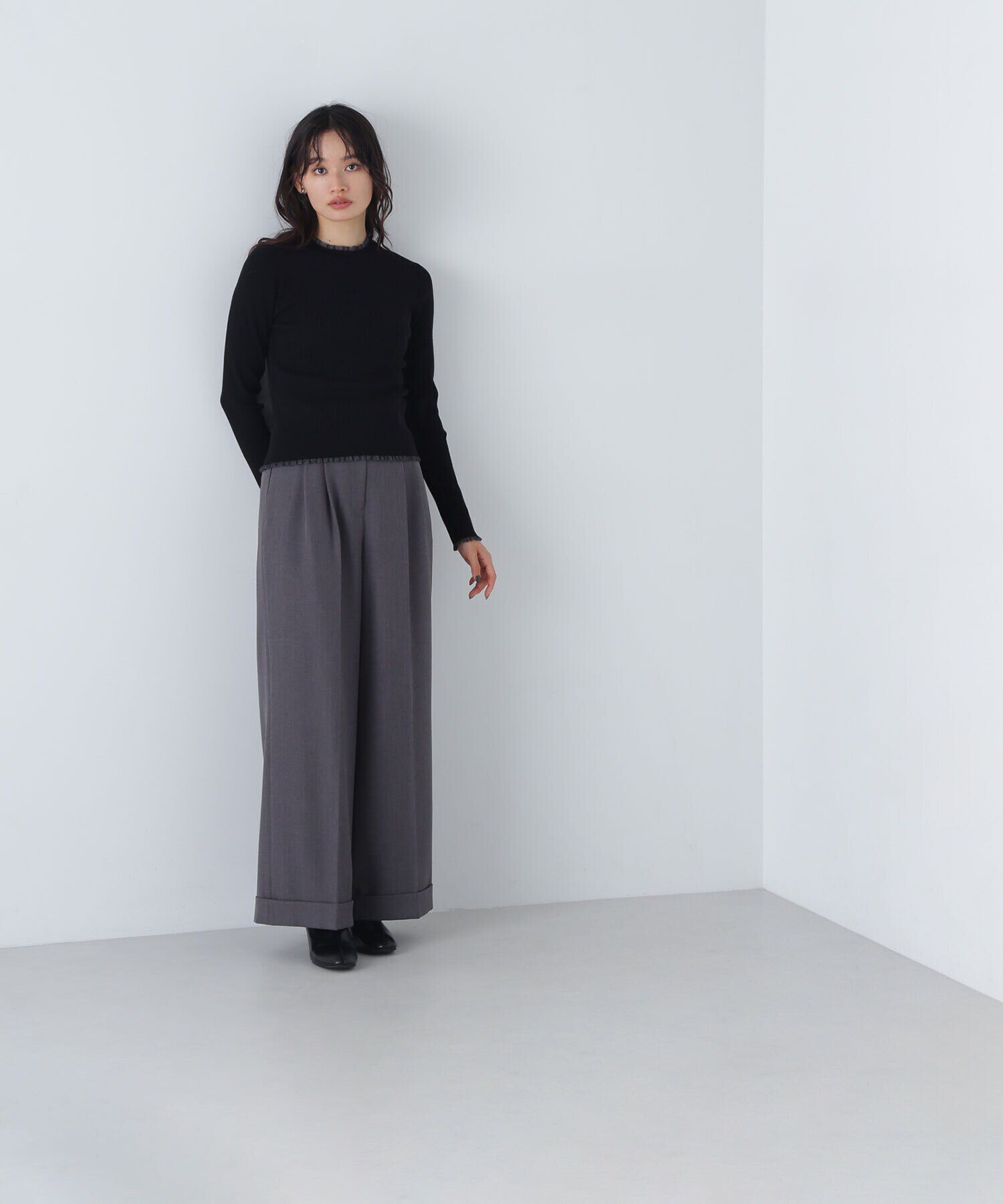  「シアーフリルリブニット」|ニット・セーター|