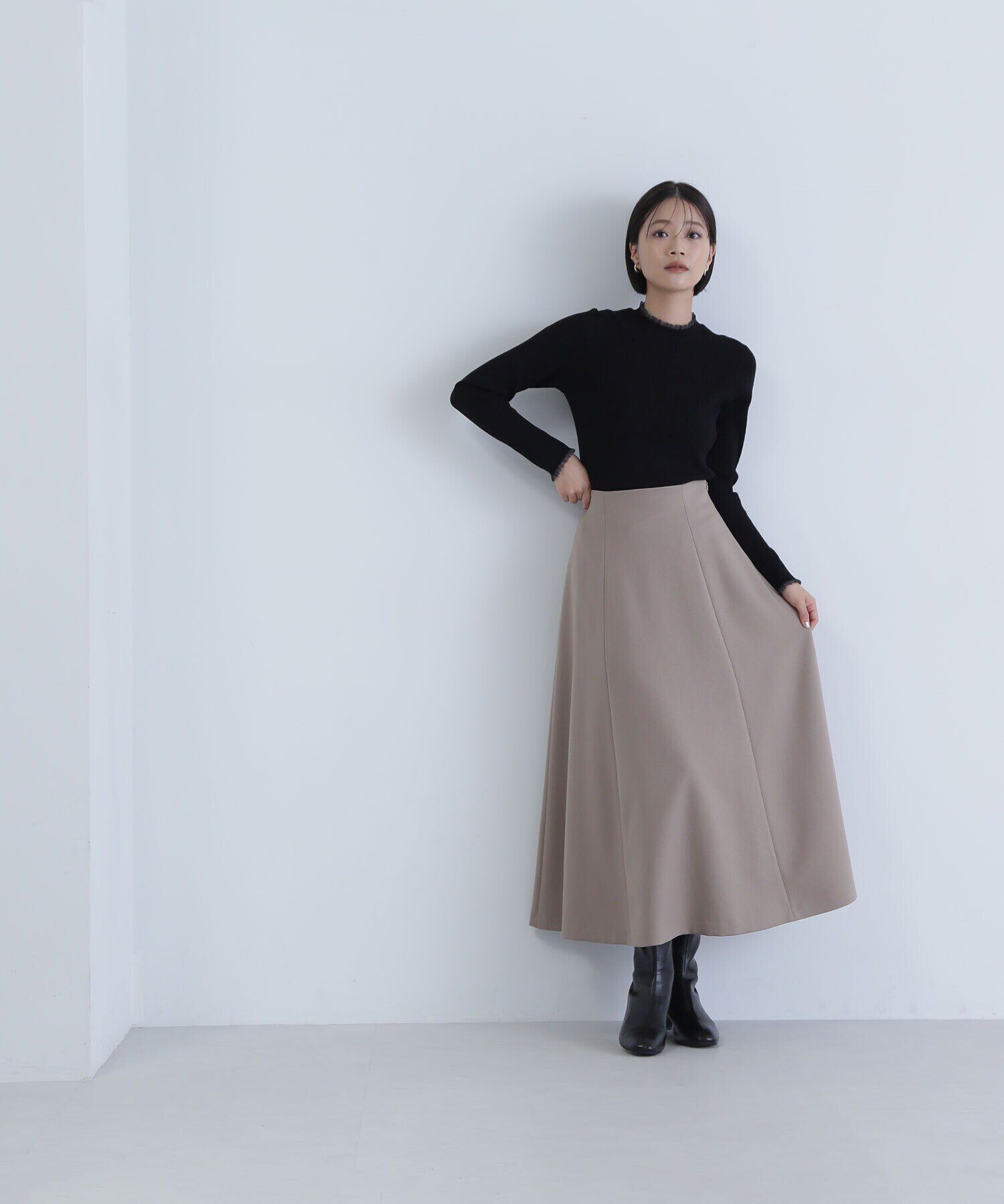  「シアーフリルリブニット」|ニット・セーター|