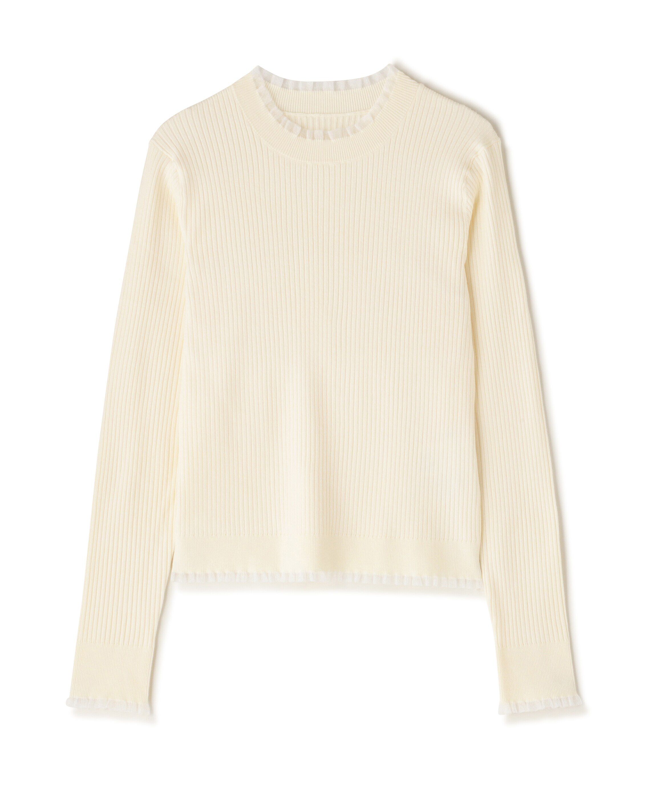  「シアーフリルリブニット」|ニット・セーター|