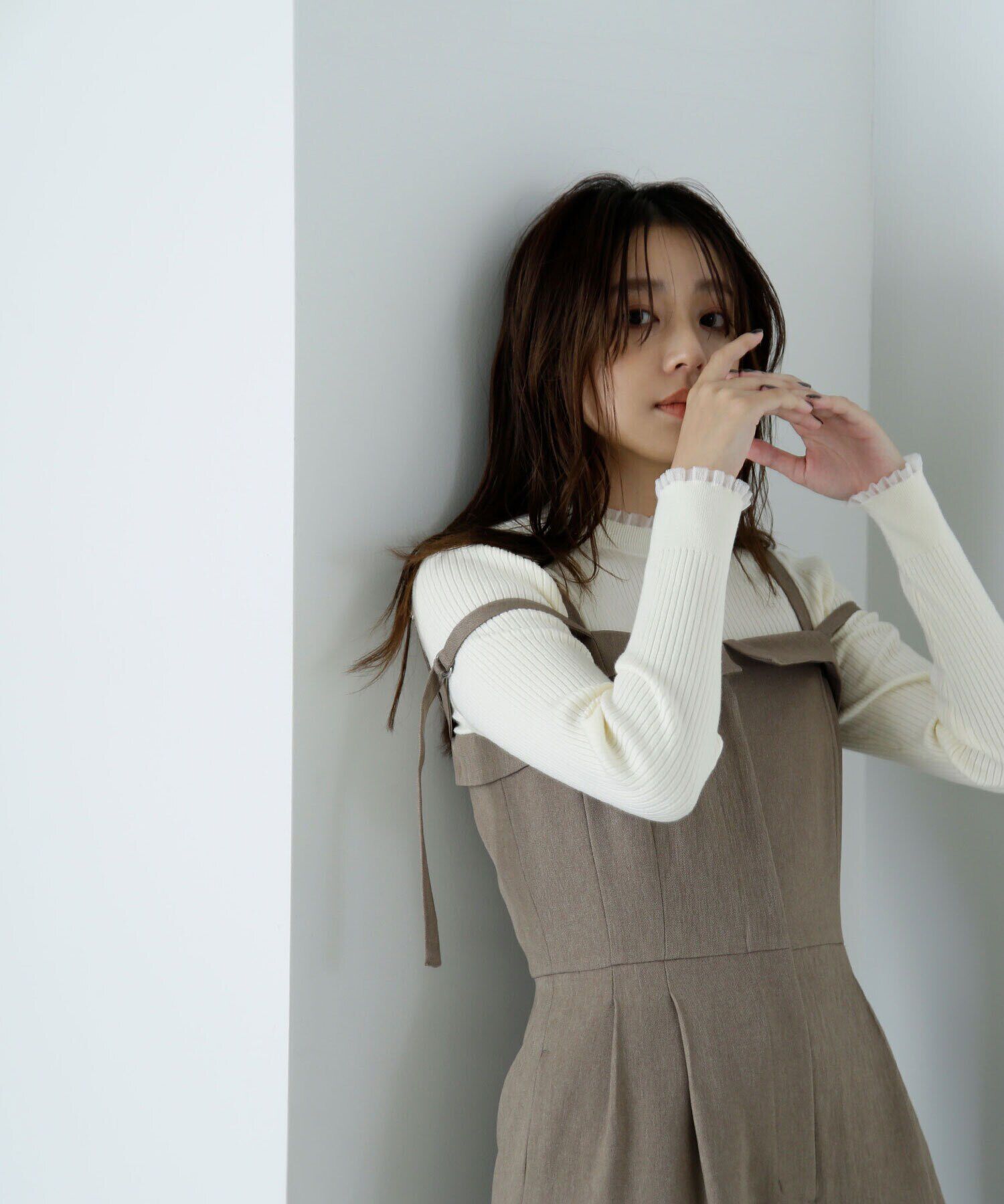  「シアーフリルリブニット」|ニット・セーター|