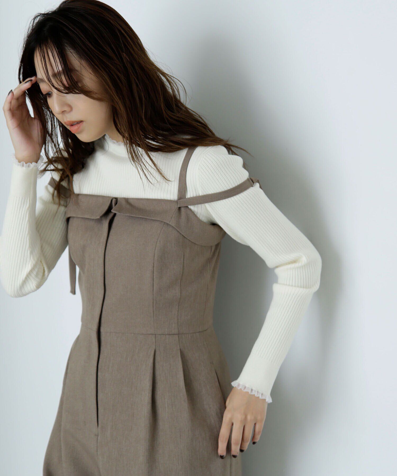  「シアーフリルリブニット」|ニット・セーター|