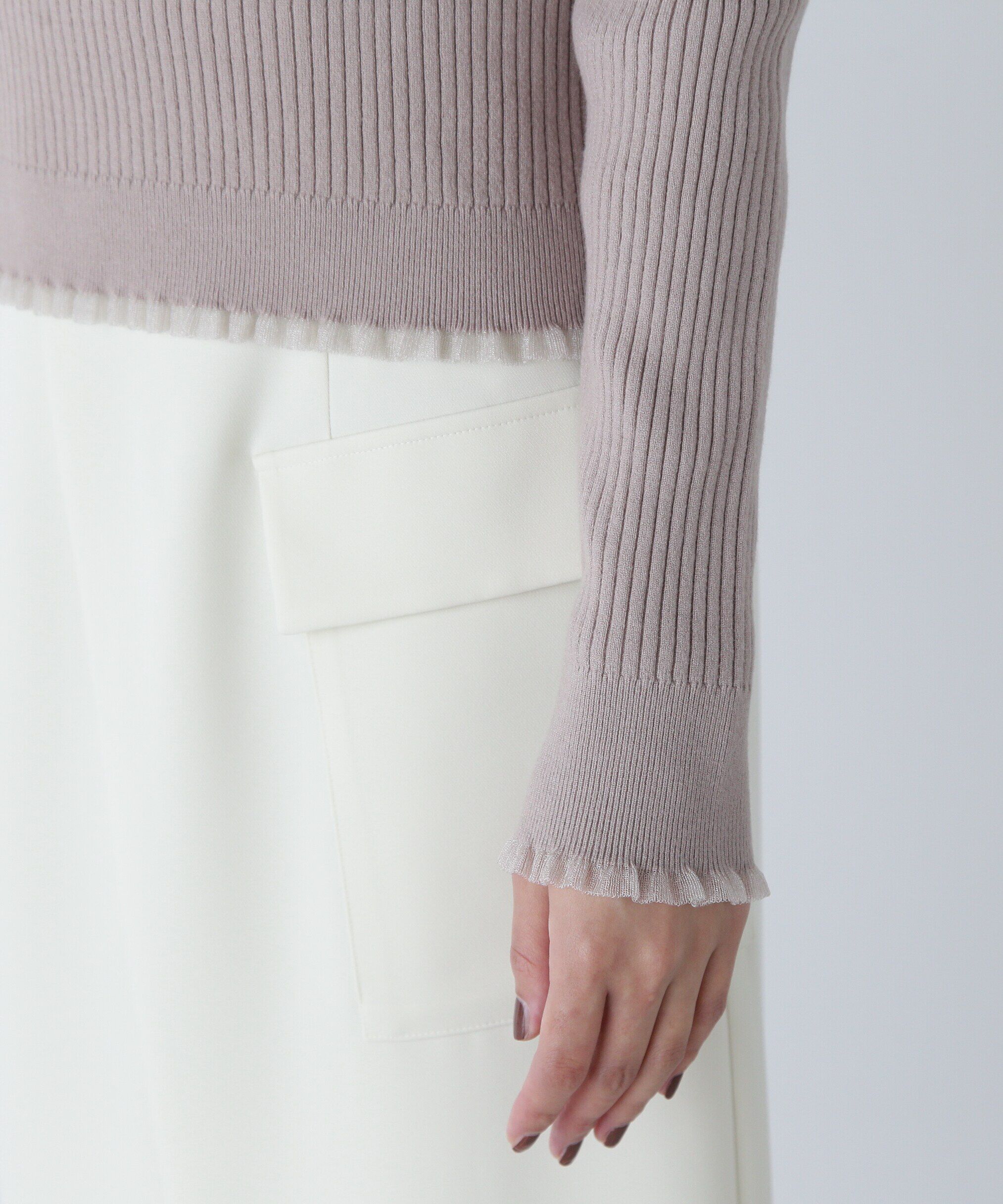  「シアーフリルリブニット」|ニット・セーター|