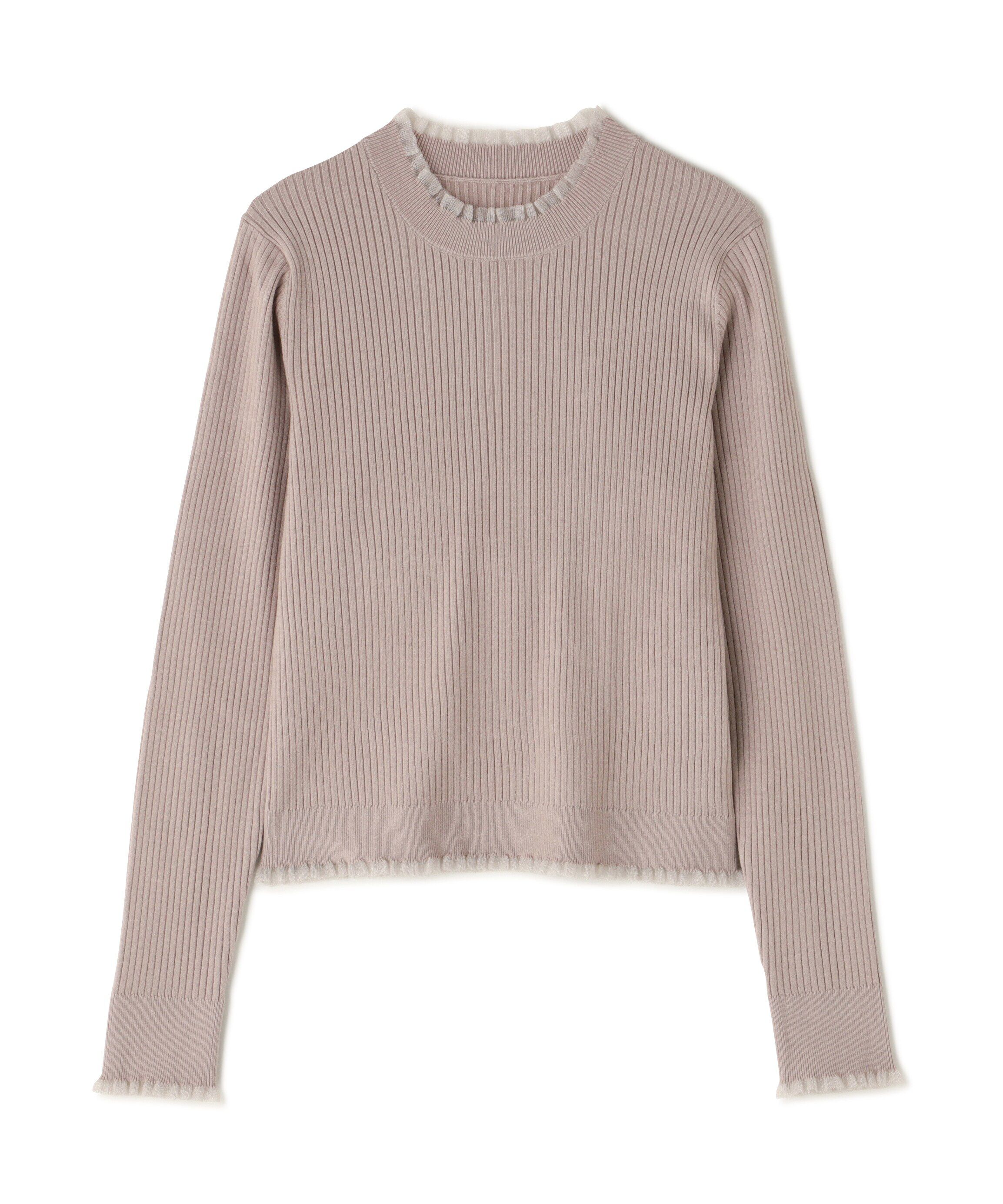  「シアーフリルリブニット」|ニット・セーター|