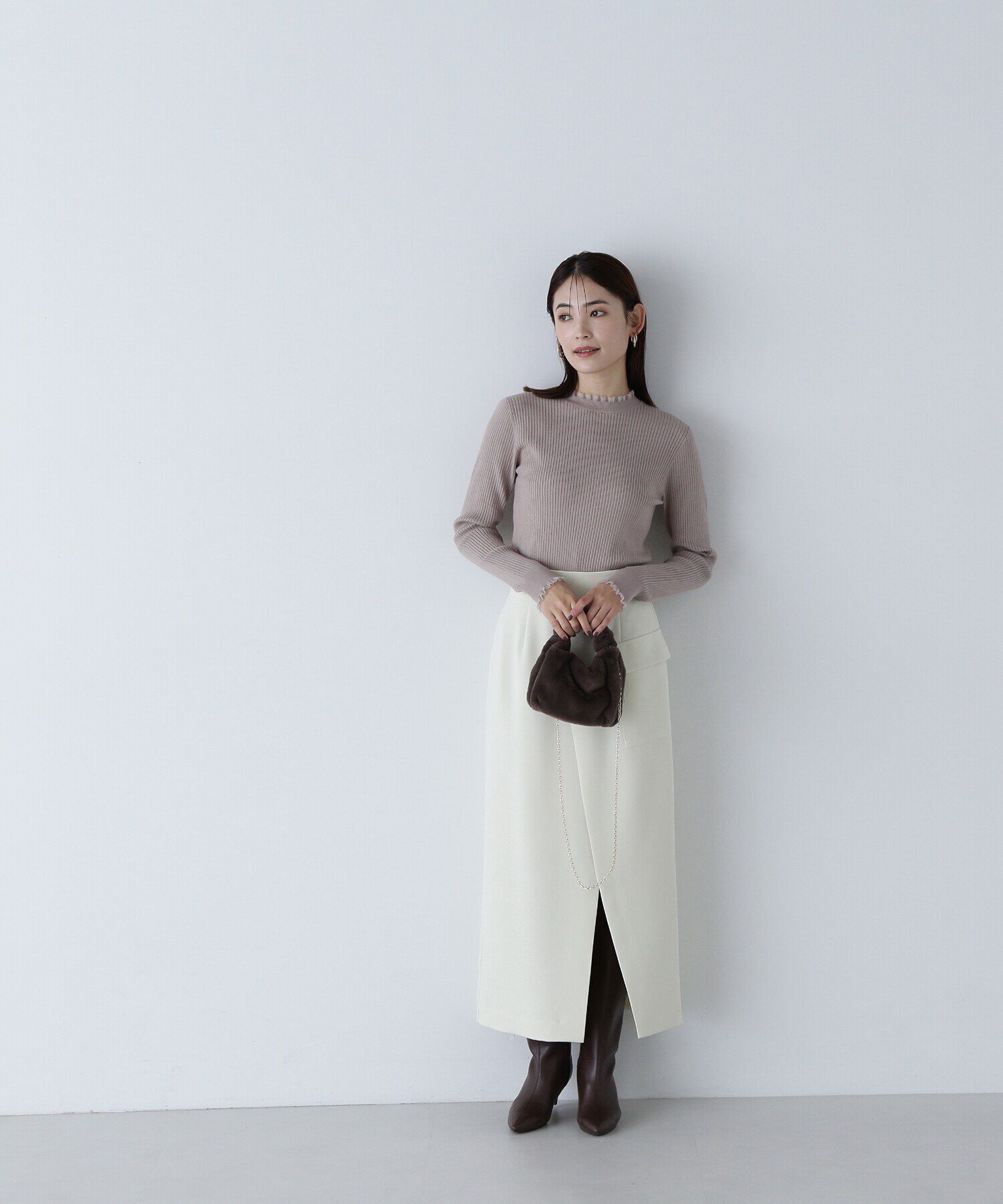  「シアーフリルリブニット」|ニット・セーター|