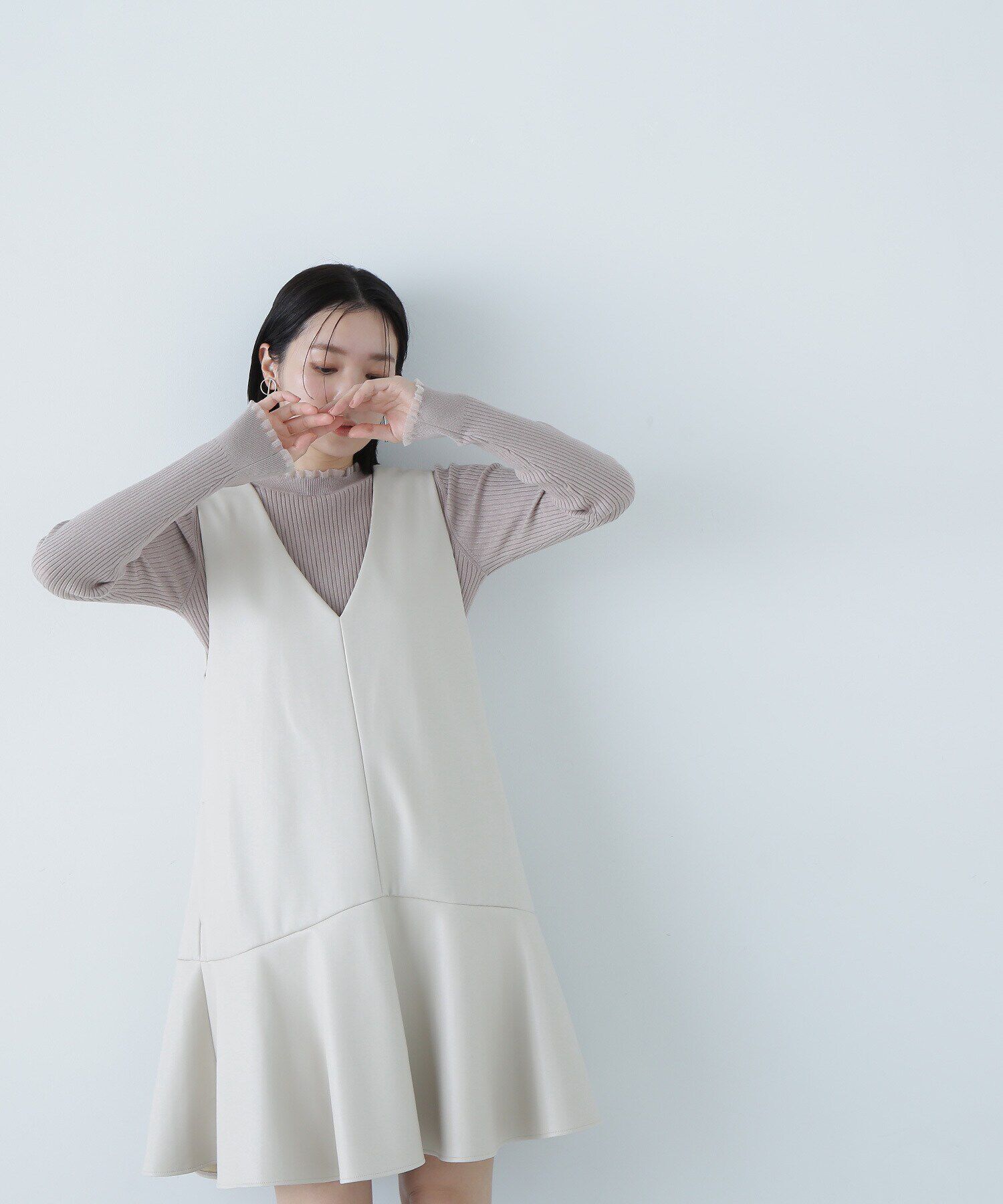  「シアーフリルリブニット」|ニット・セーター|