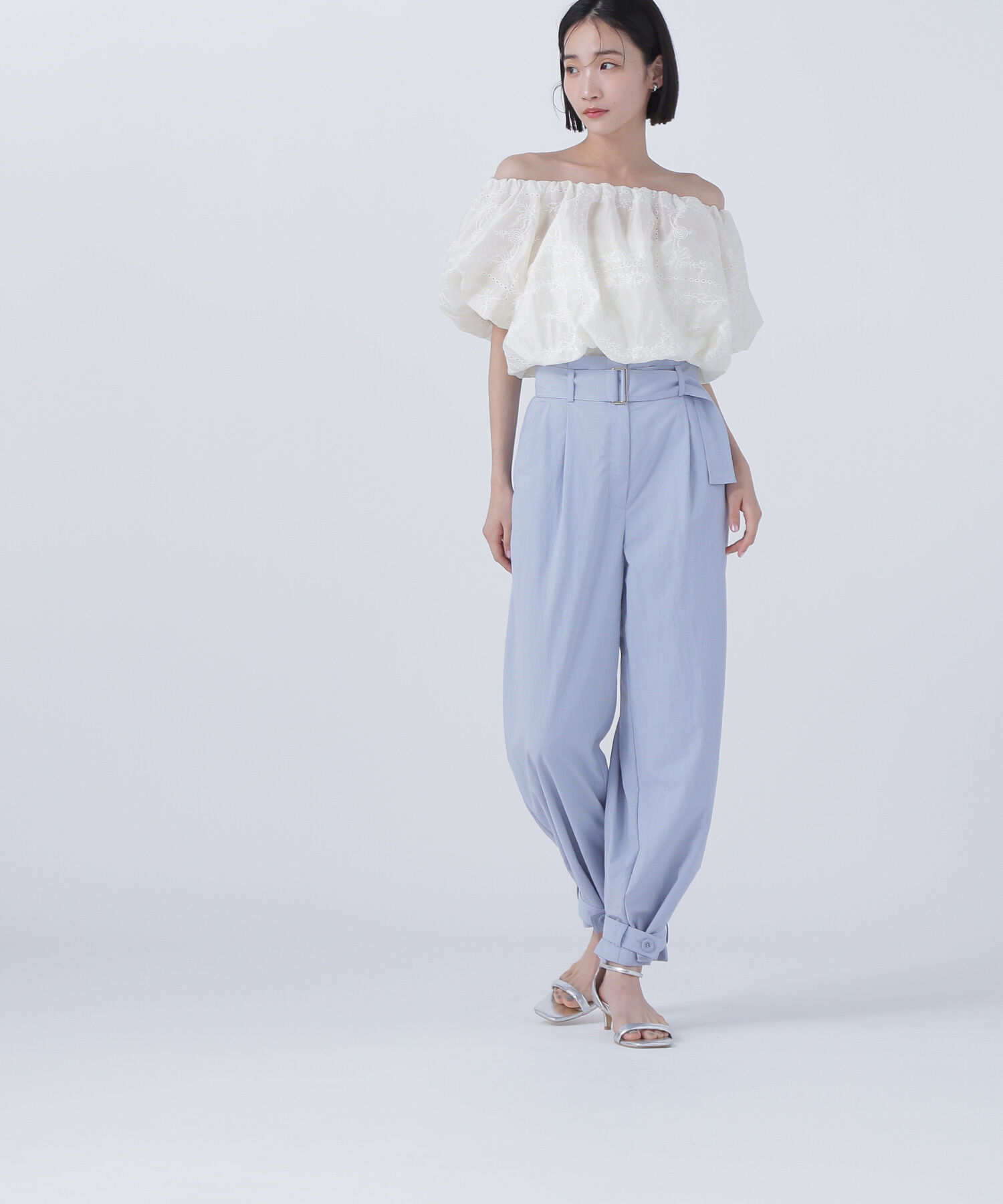  「ナイロンワッシャージョガーパンツ」|その他|ブルー