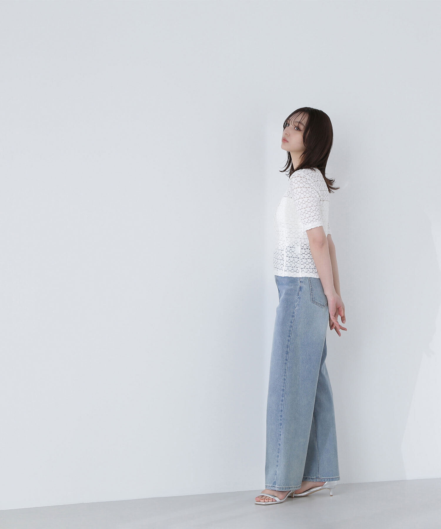  「ヘンリーネックレーストップス」|Tシャツ・カットソー|