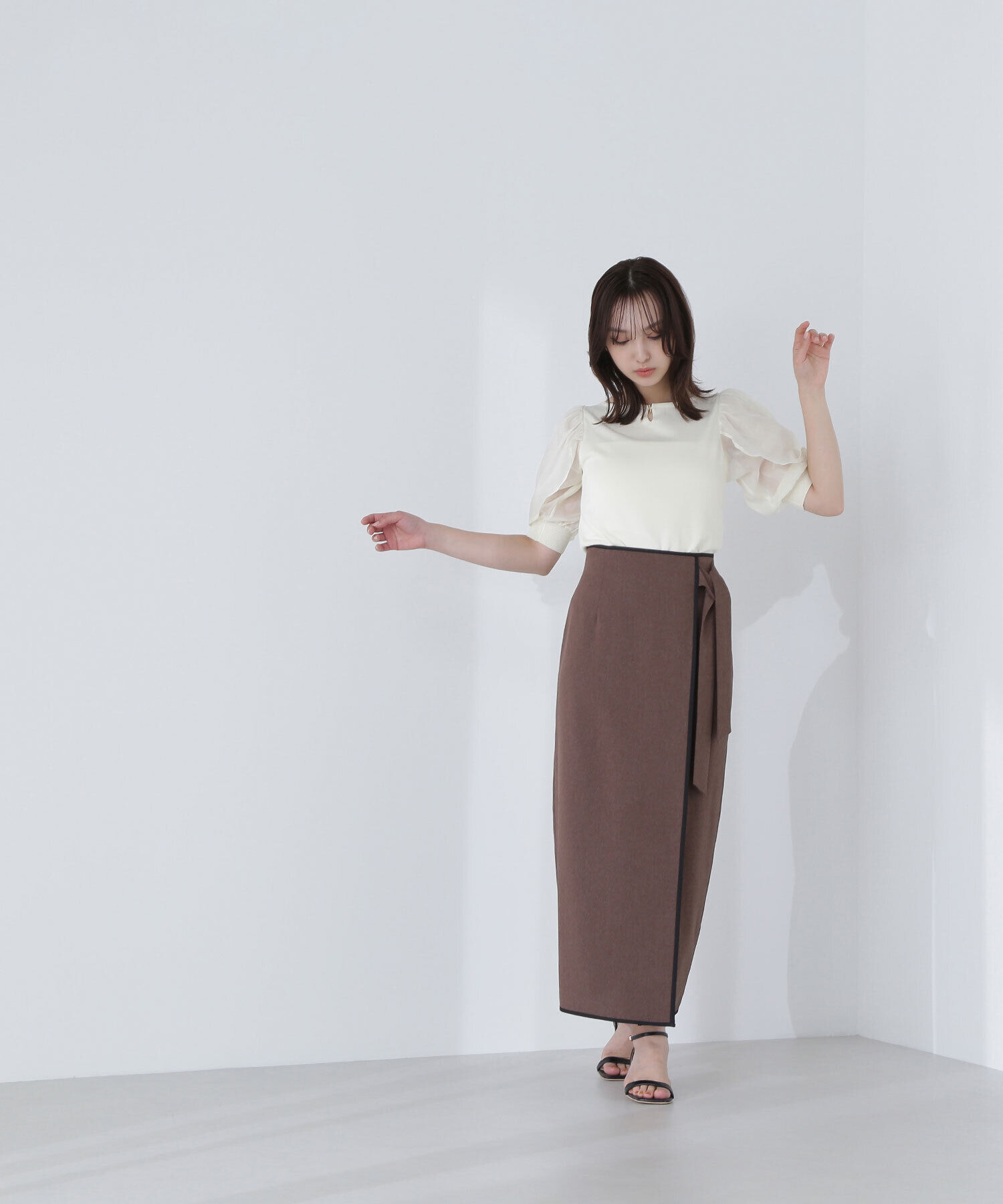  「シアーボリュームスリーブニット」|ニット・セーター|