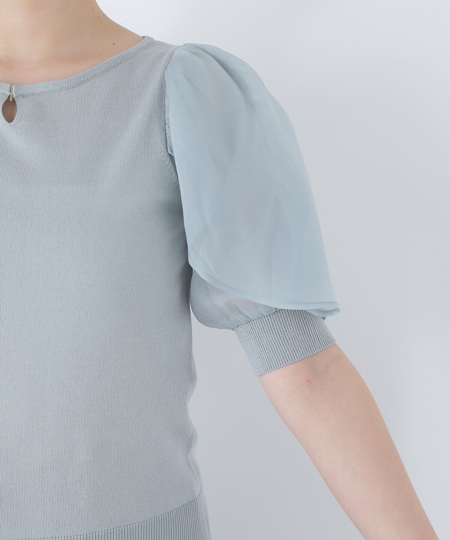  「シアーボリュームスリーブニット」|ニット・セーター|