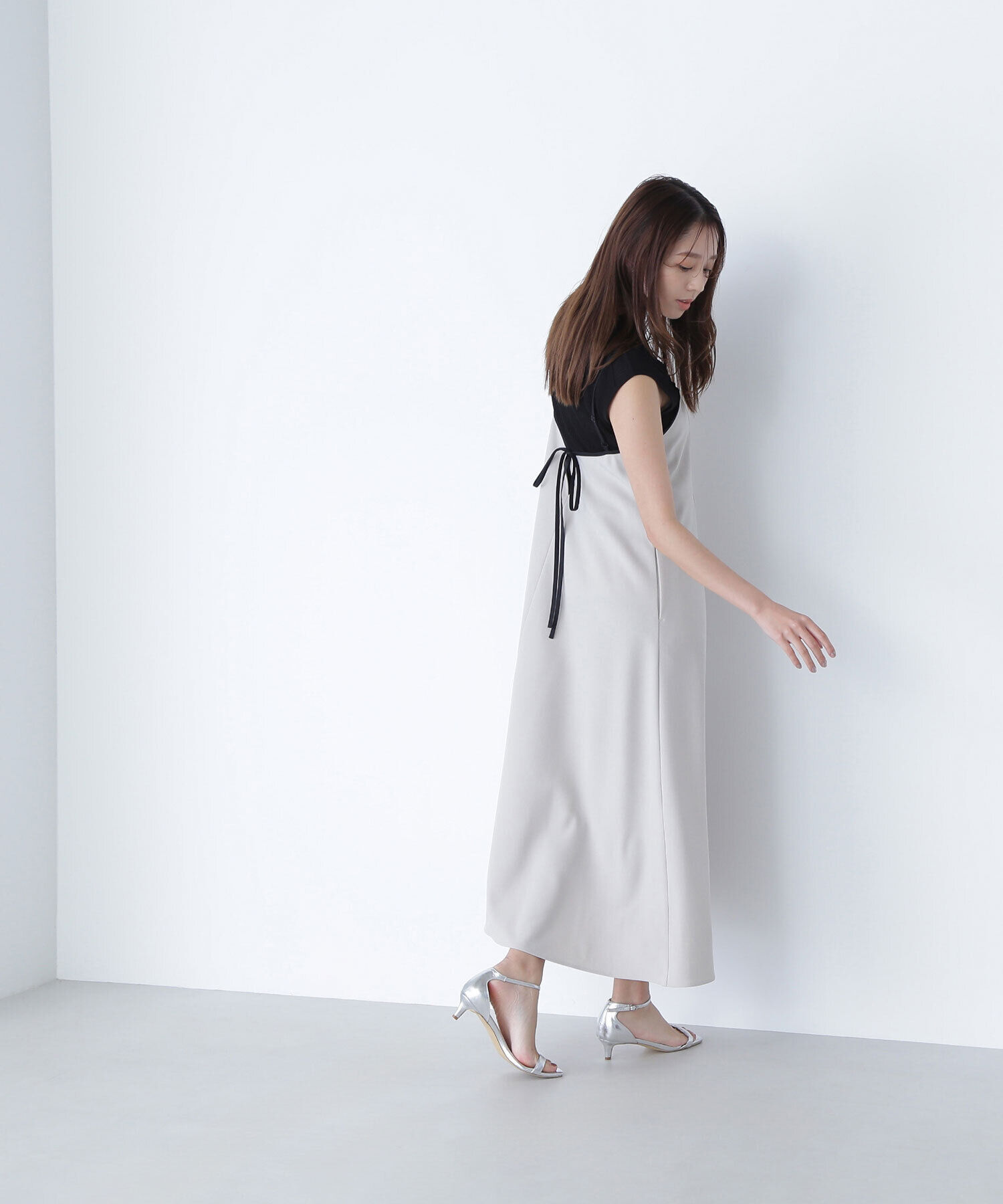  「バイカラーキャミワンピース」|ワンピース|