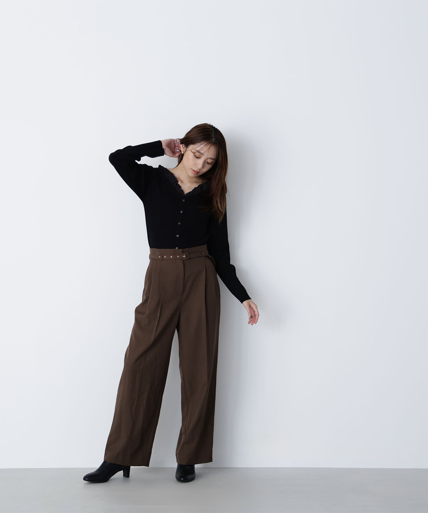  「フリルトリムドッキングニット」|ニット・セーター|