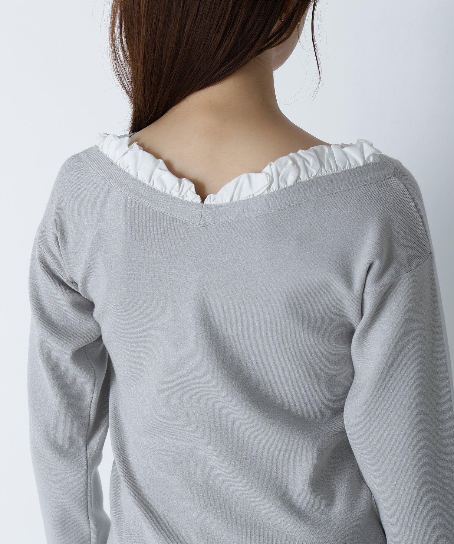  「フリルトリムドッキングニット」|ニット・セーター|