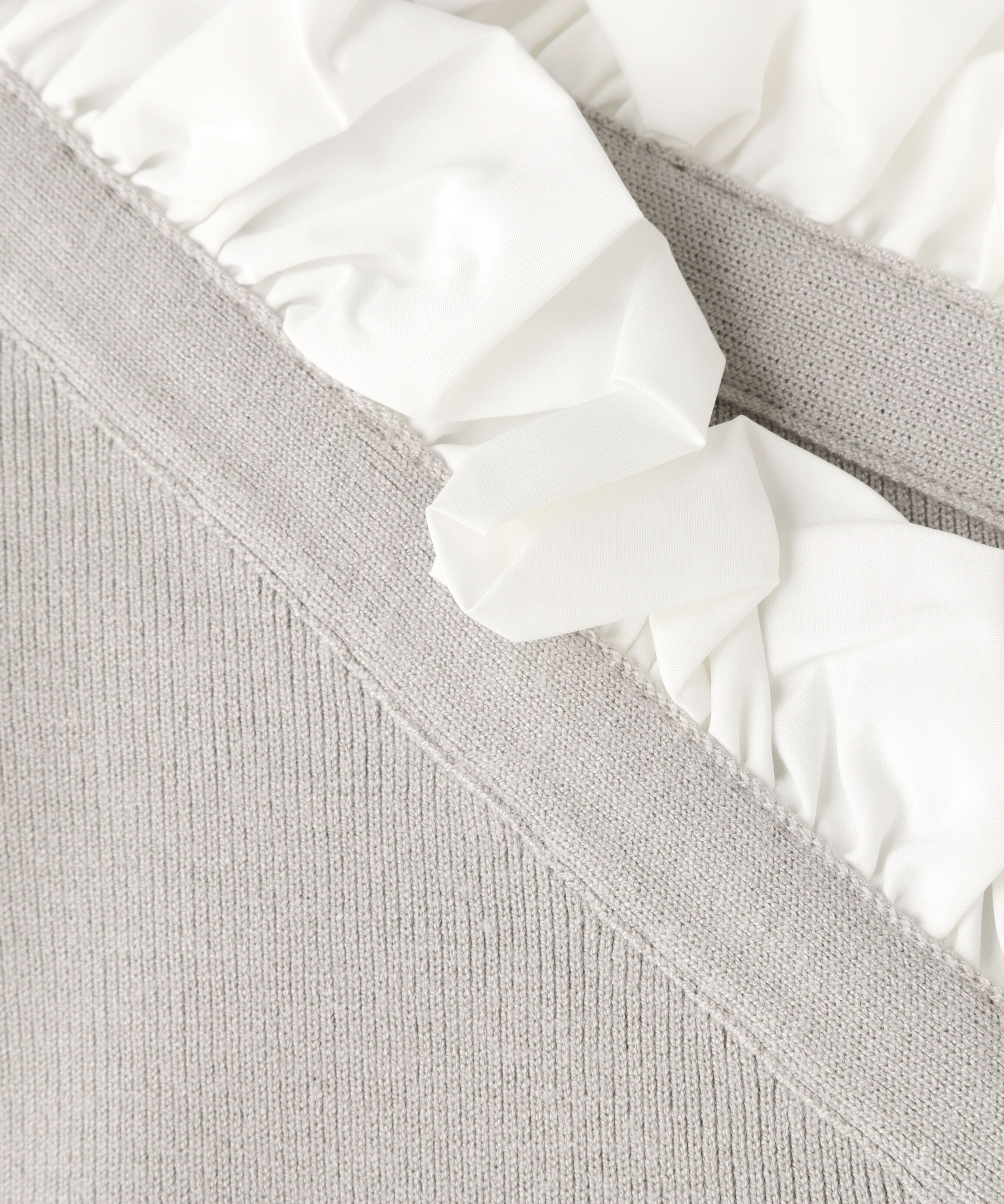  「フリルトリムドッキングニット」|ニット・セーター|