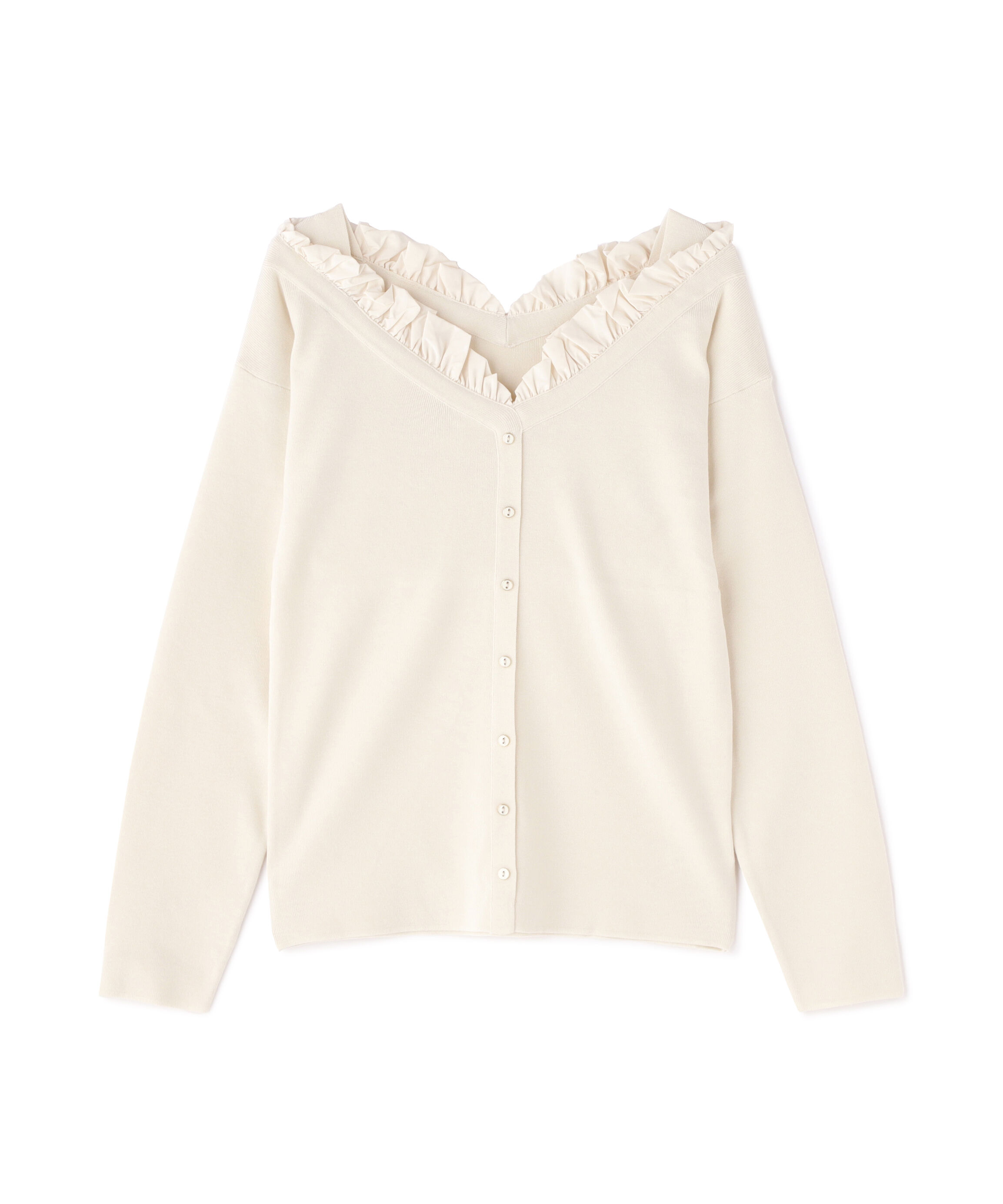  「フリルトリムドッキングニット」|ニット・セーター|