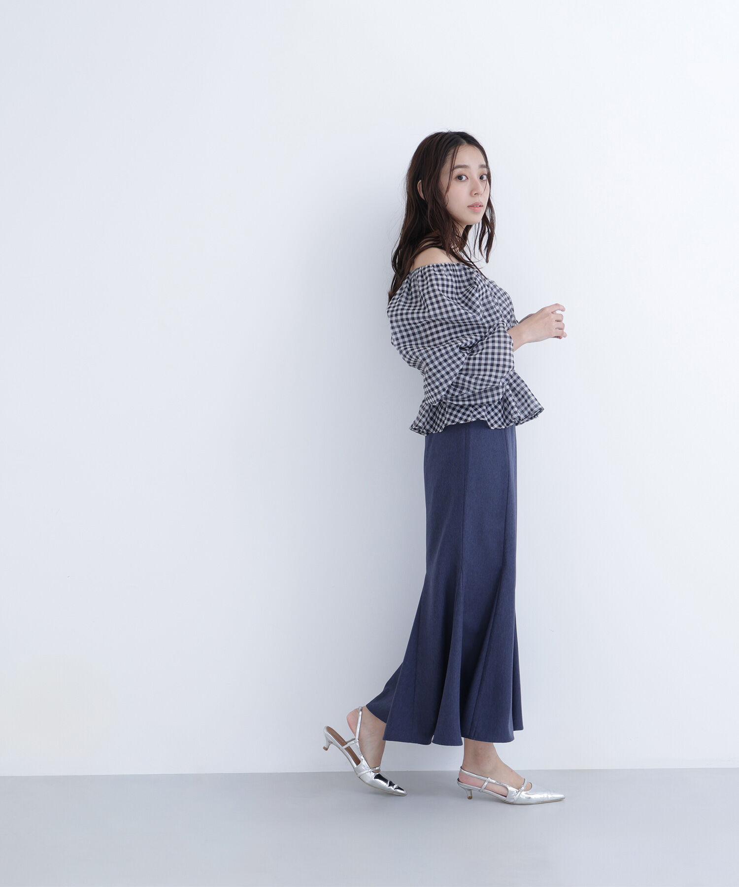  「シアーギャザーペプラムブラウス」|シャツ・ブラウス|